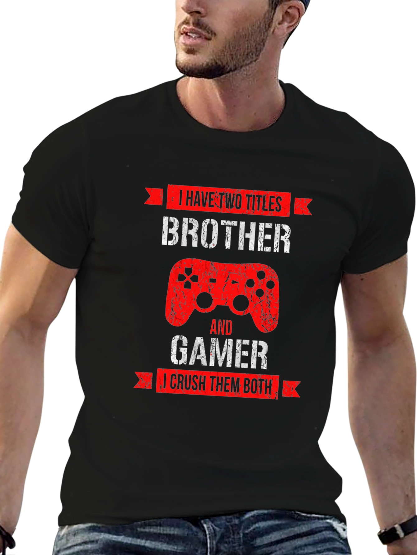 Brother Gamer T-Shirt - Crush Them Both!