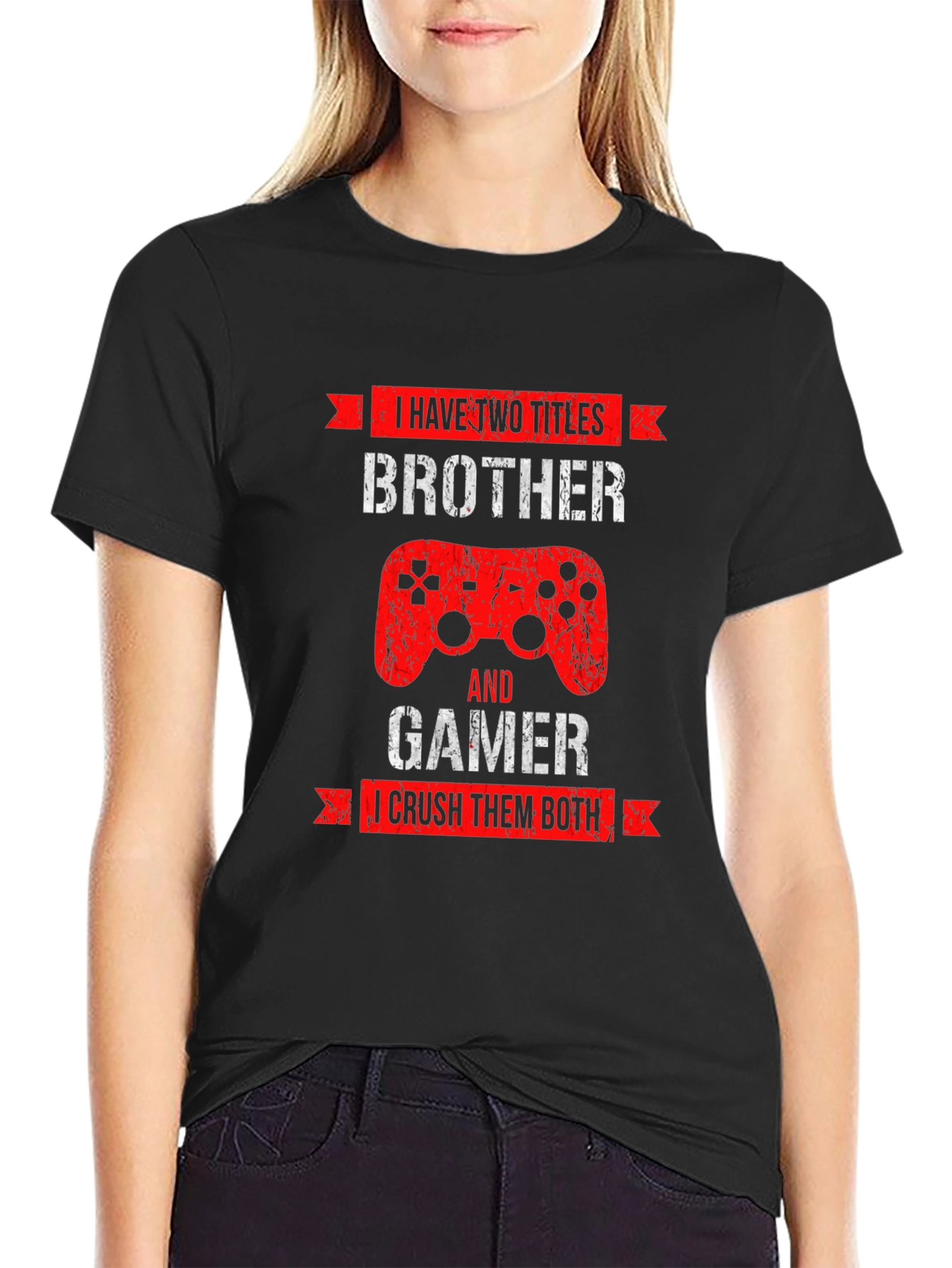 Brother Gamer T-Shirt - Crush Them Both!