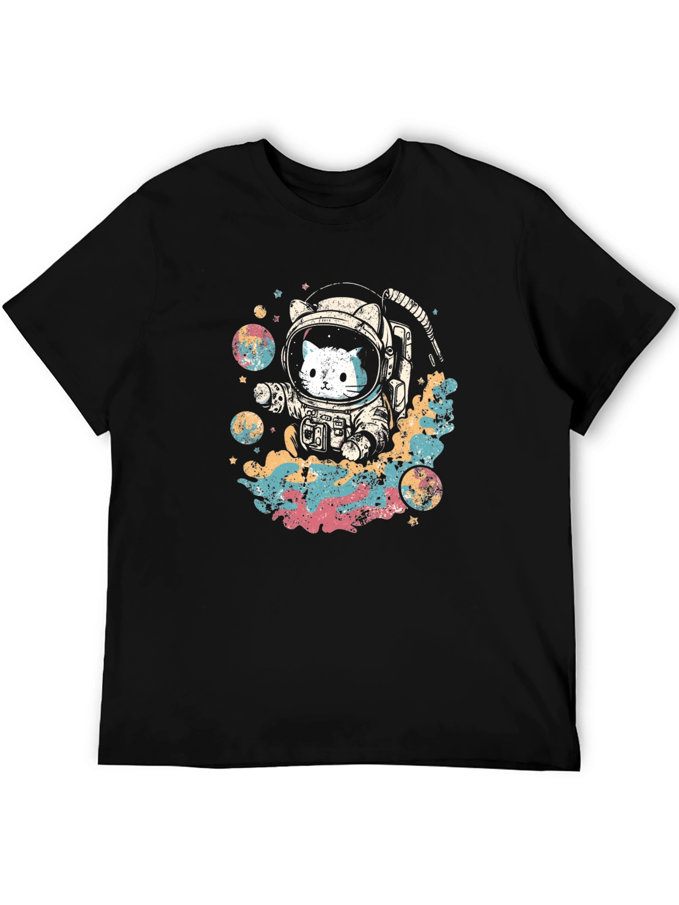 Astronaut Cat Graphic T-Shirt
