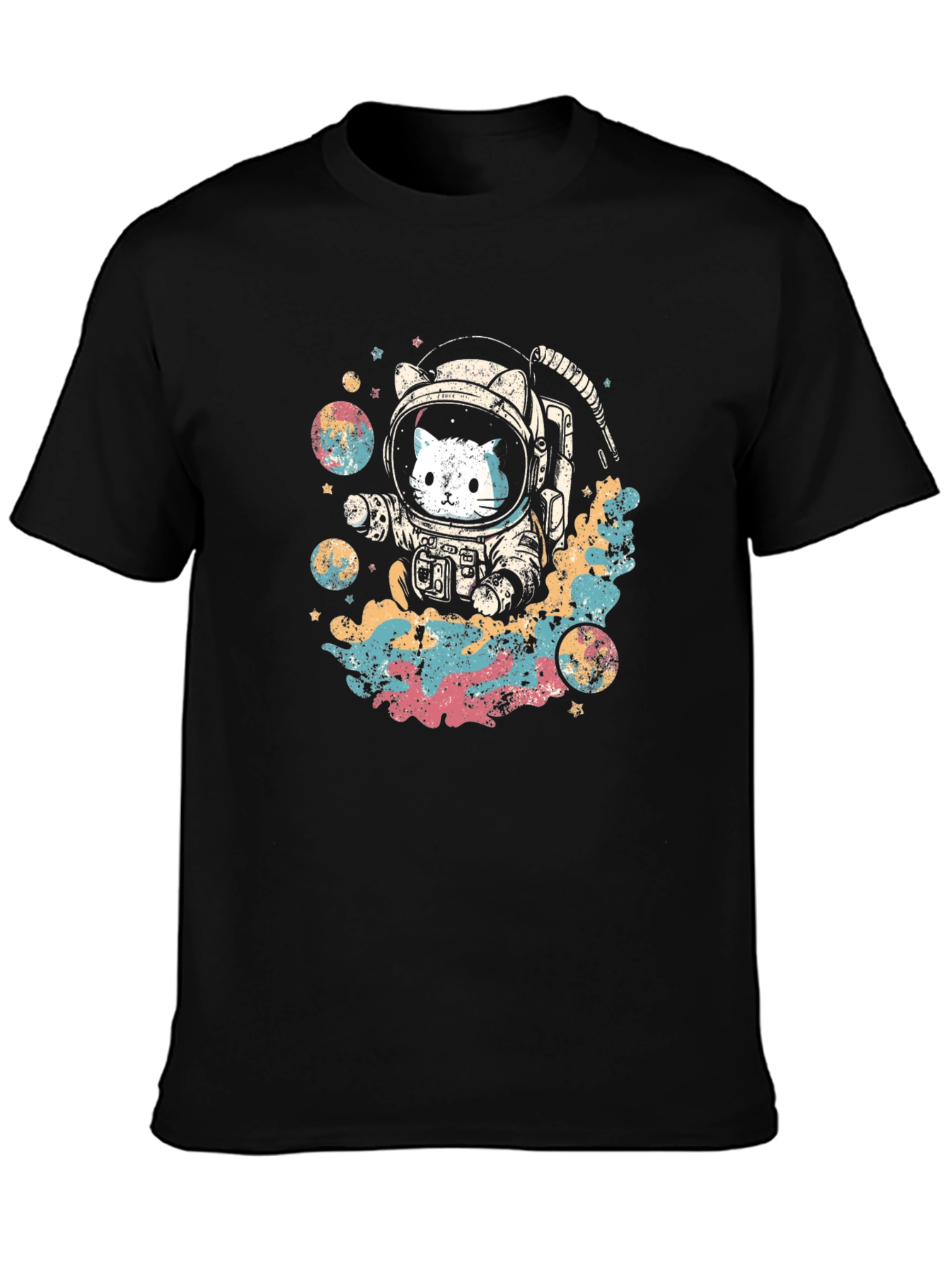 Astronaut Cat Graphic T-Shirt