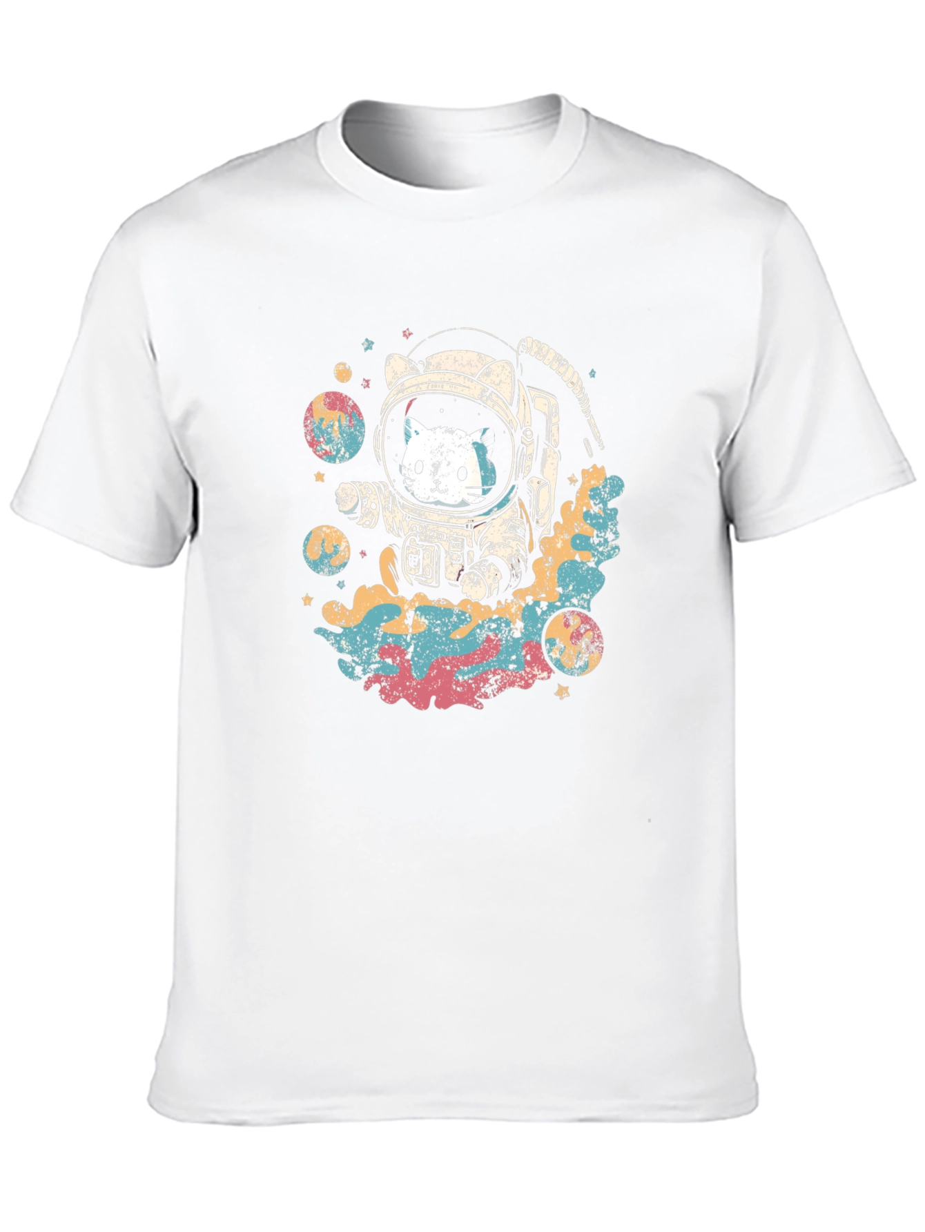 Astronaut Cat Graphic T-Shirt