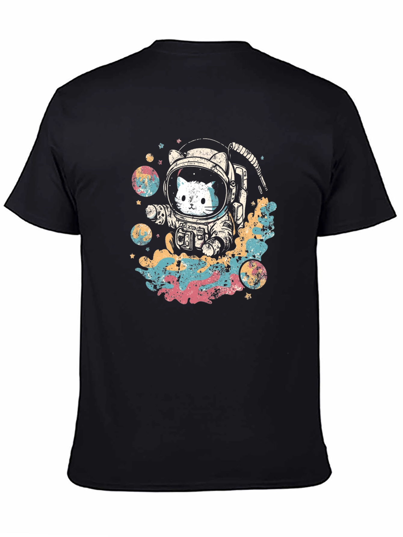 Astronaut Cat Graphic T-Shirt