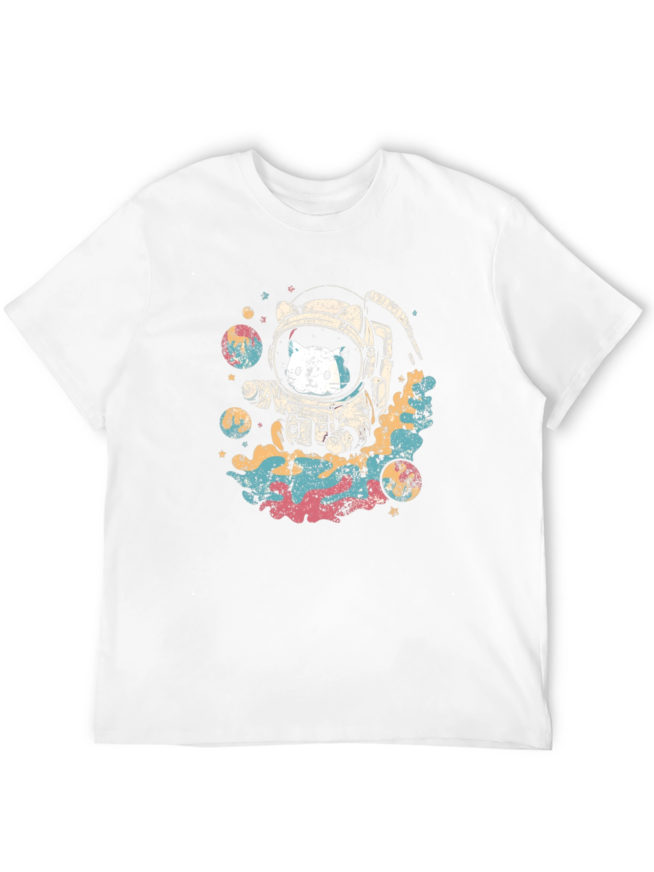 Astronaut Cat Graphic T-Shirt