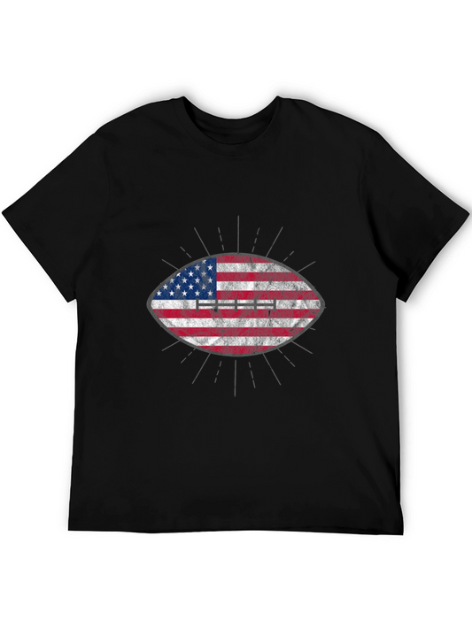 American Flag Football Graphic T-Shirt