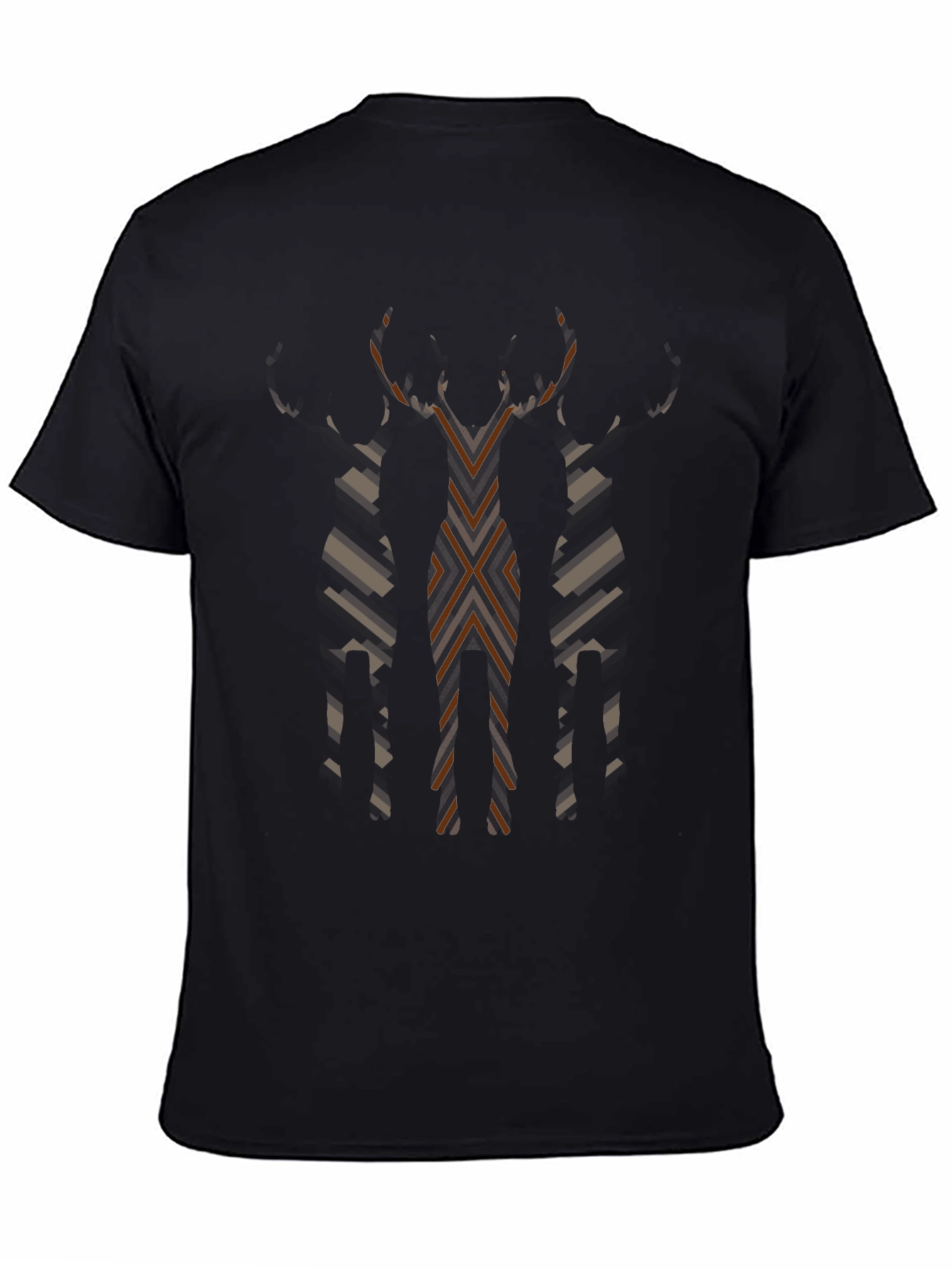 Abstract Geometric Mens Graphic Tee - Black