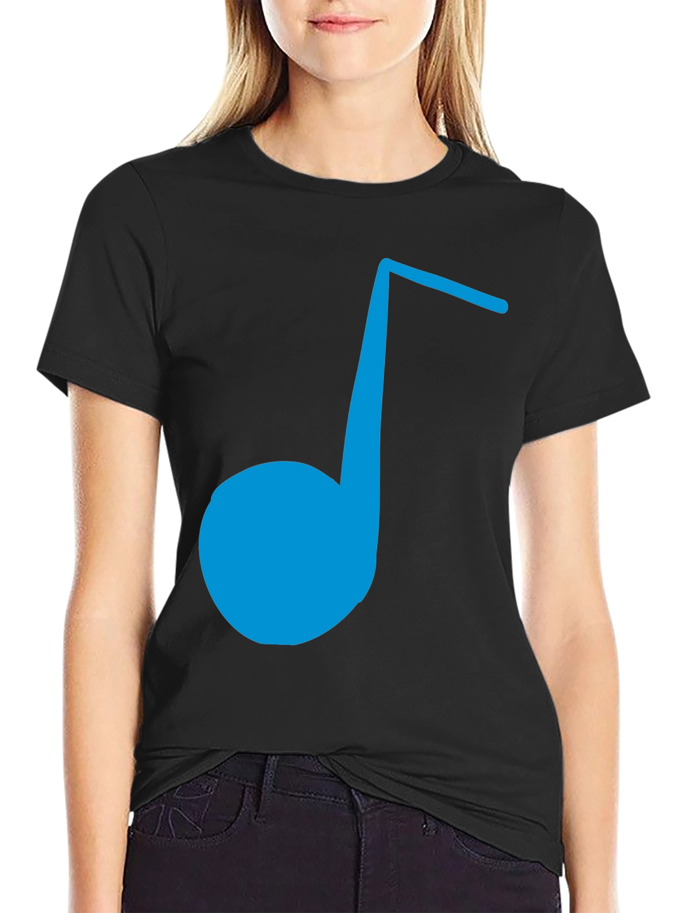 Blue Music Note Graphic Tee