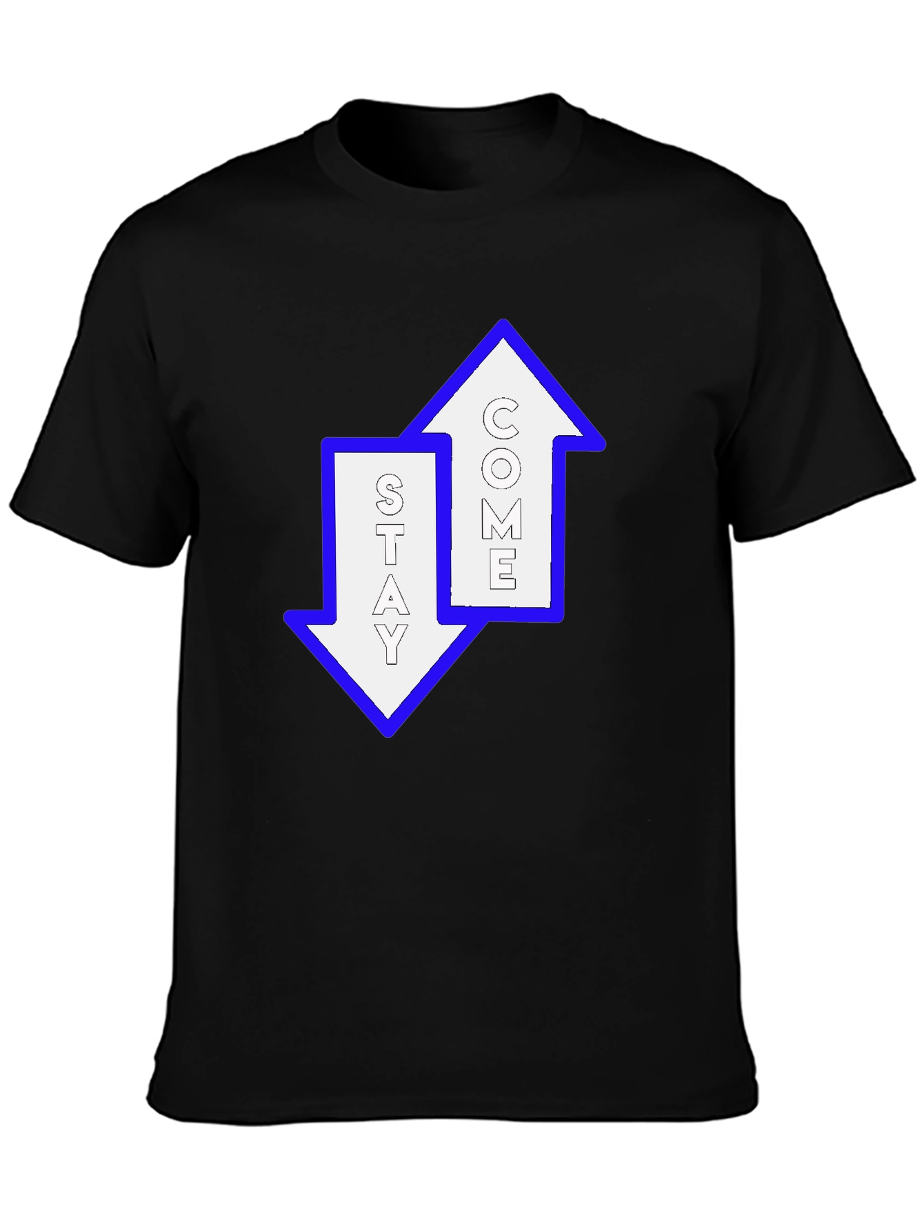 Stay Come Graphic T-Shirt - Trendy Arrows Design