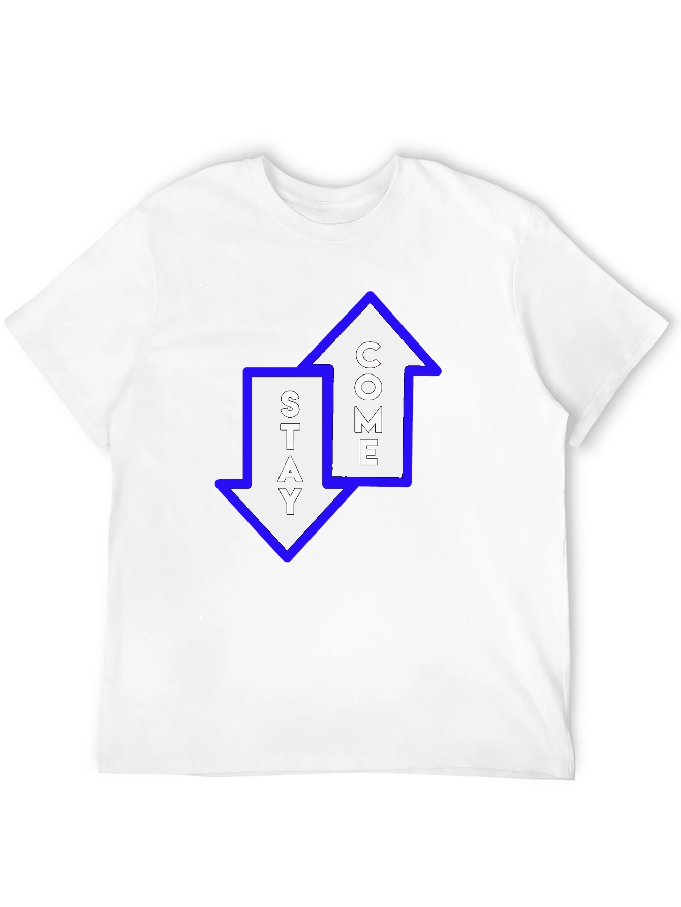 Stay Come Graphic T-Shirt - Trendy Arrows Design