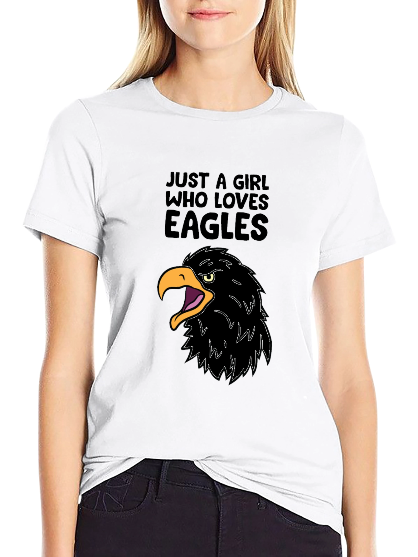 Girl Who Loves Eagles Graphic Tee