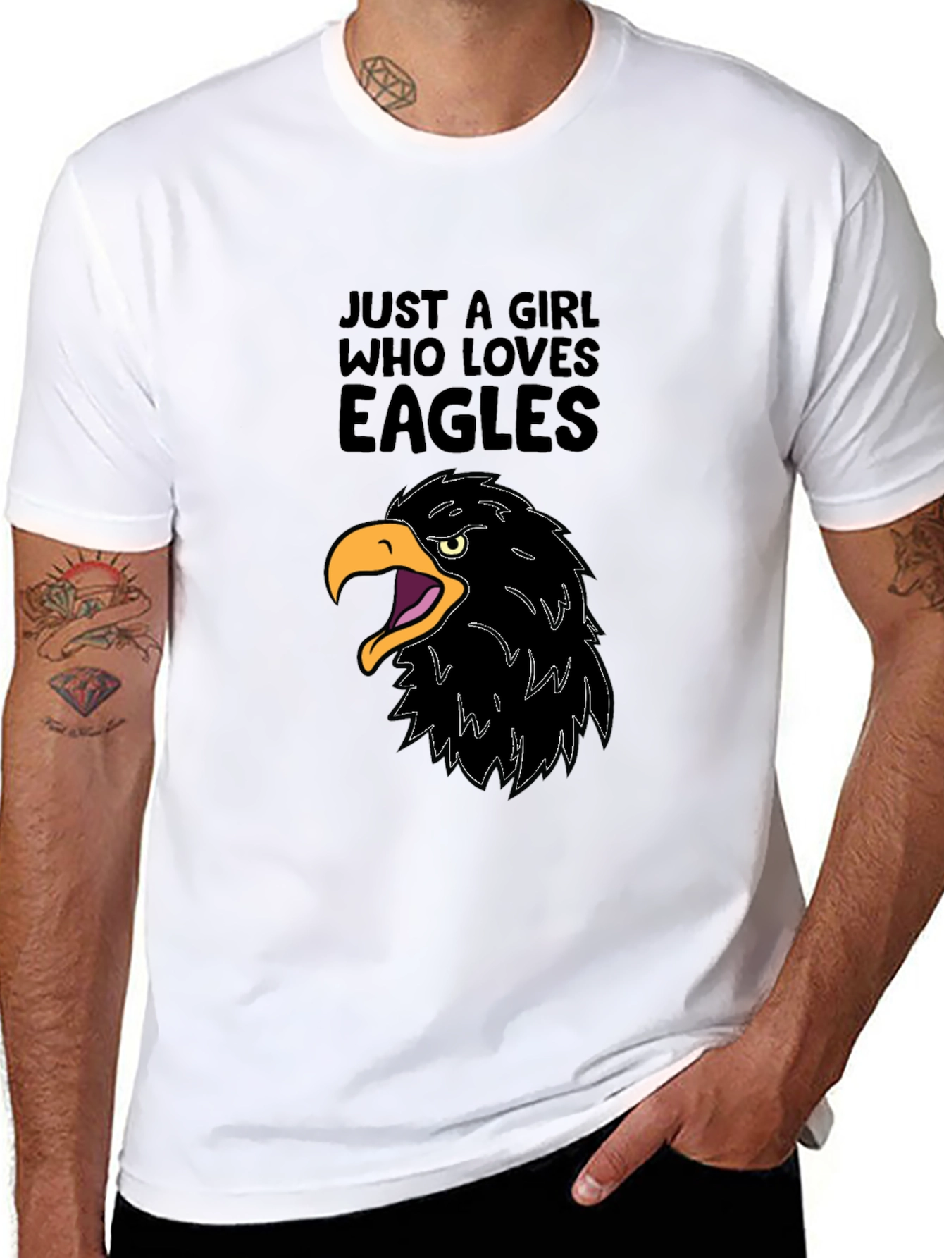 Girl Who Loves Eagles Graphic Tee