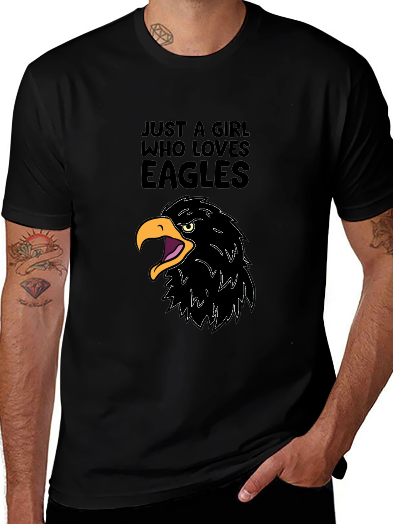 Girl Who Loves Eagles Graphic Tee