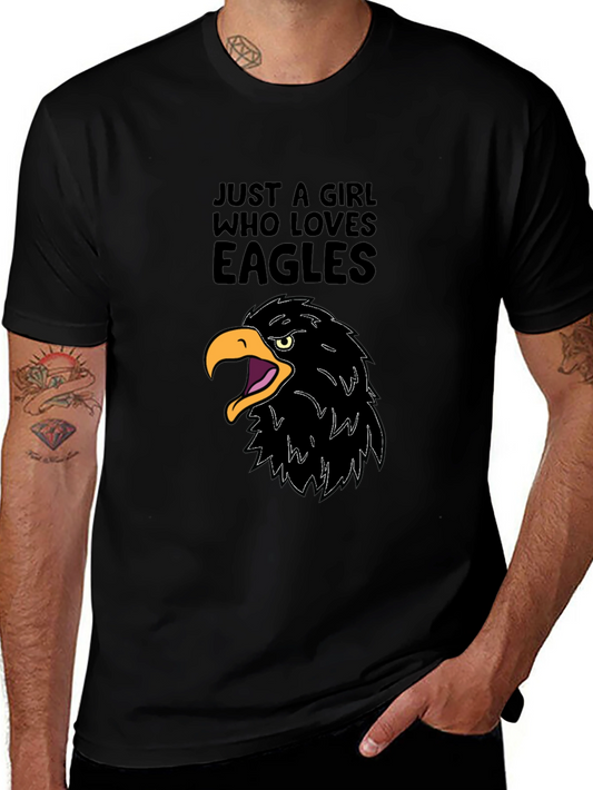 Girl Who Loves Eagles Graphic Tee