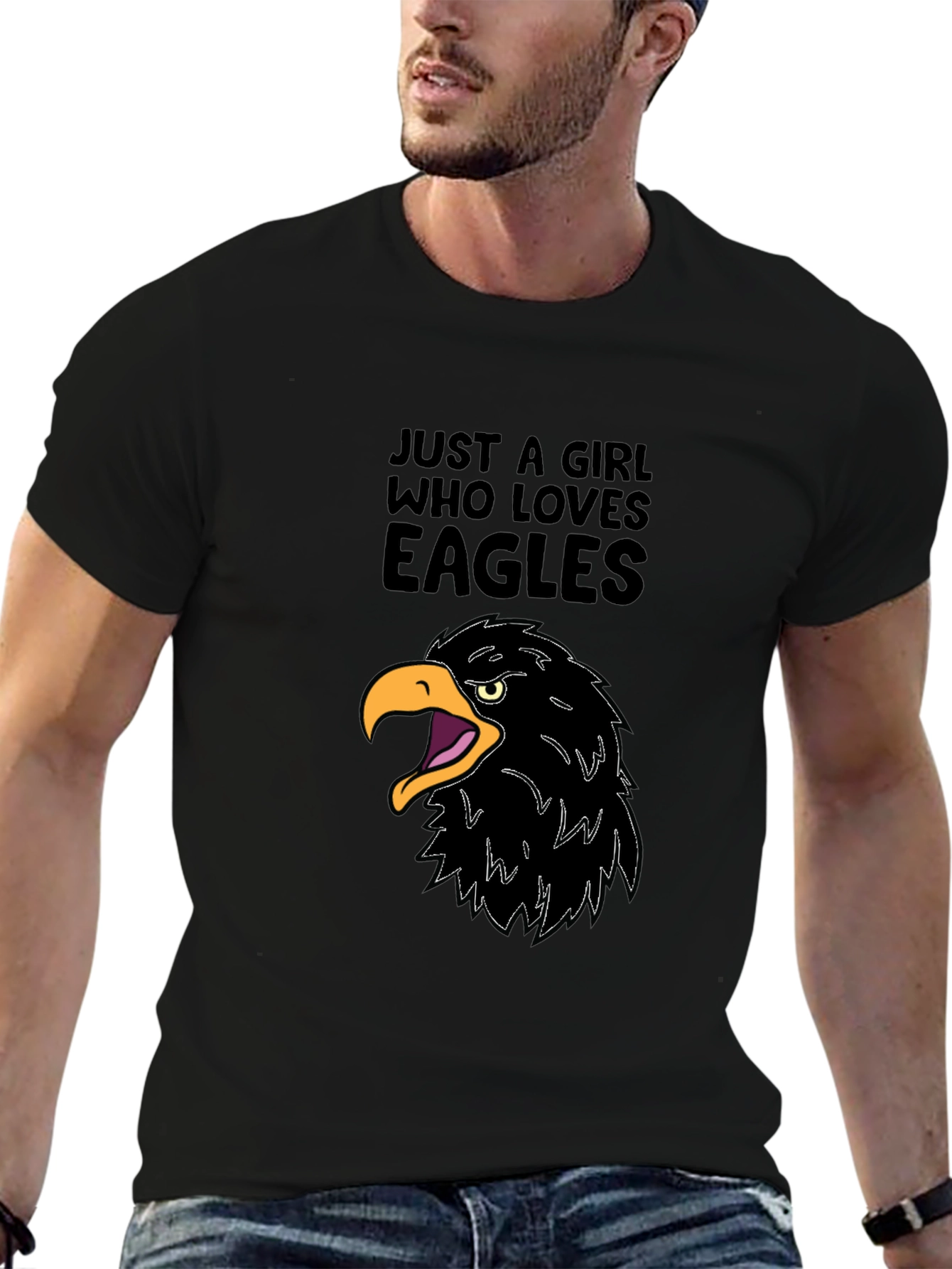 Girl Who Loves Eagles Graphic Tee
