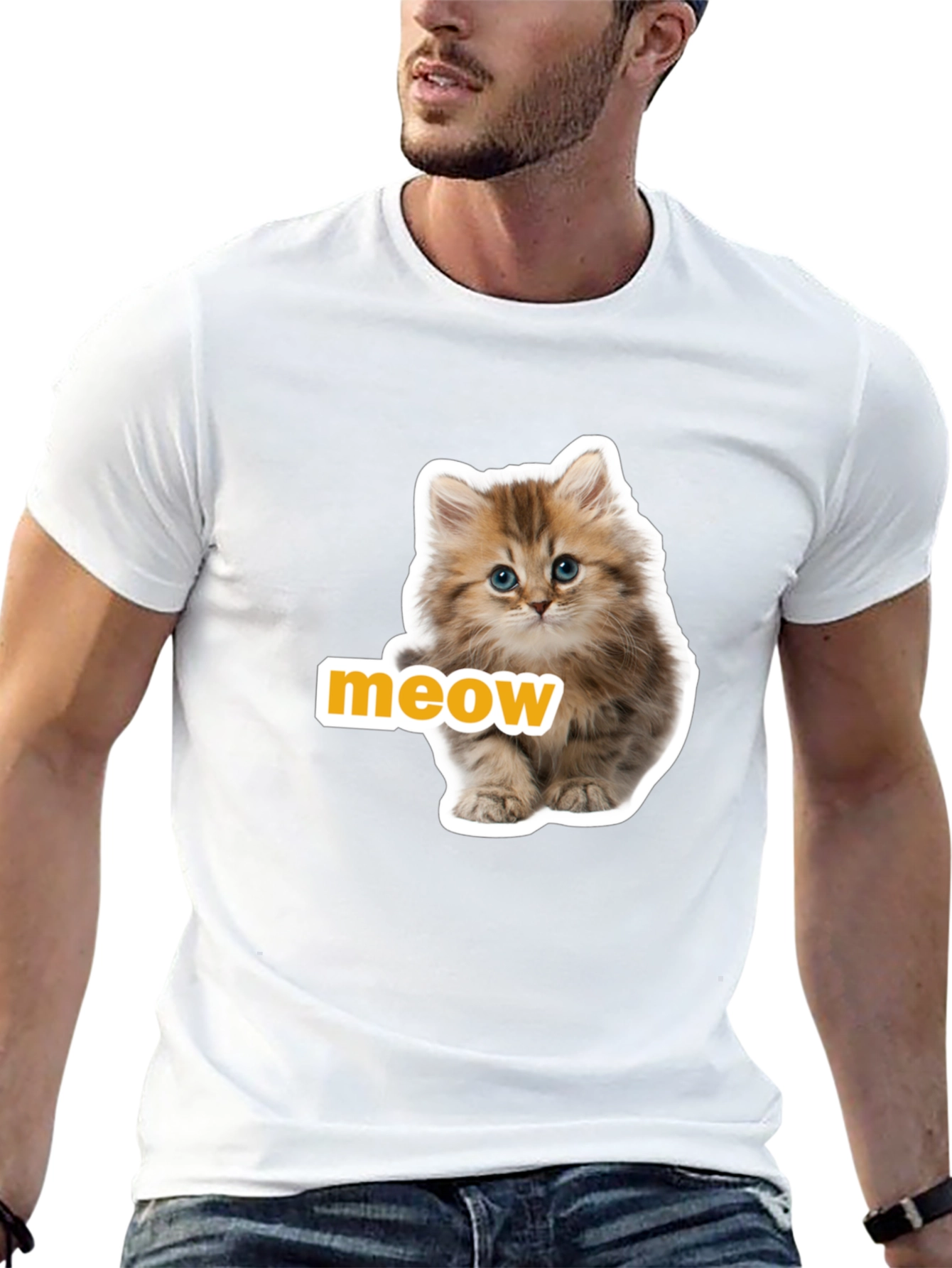 Meow Kitten T-Shirt - Cute Cat Graphic Tee