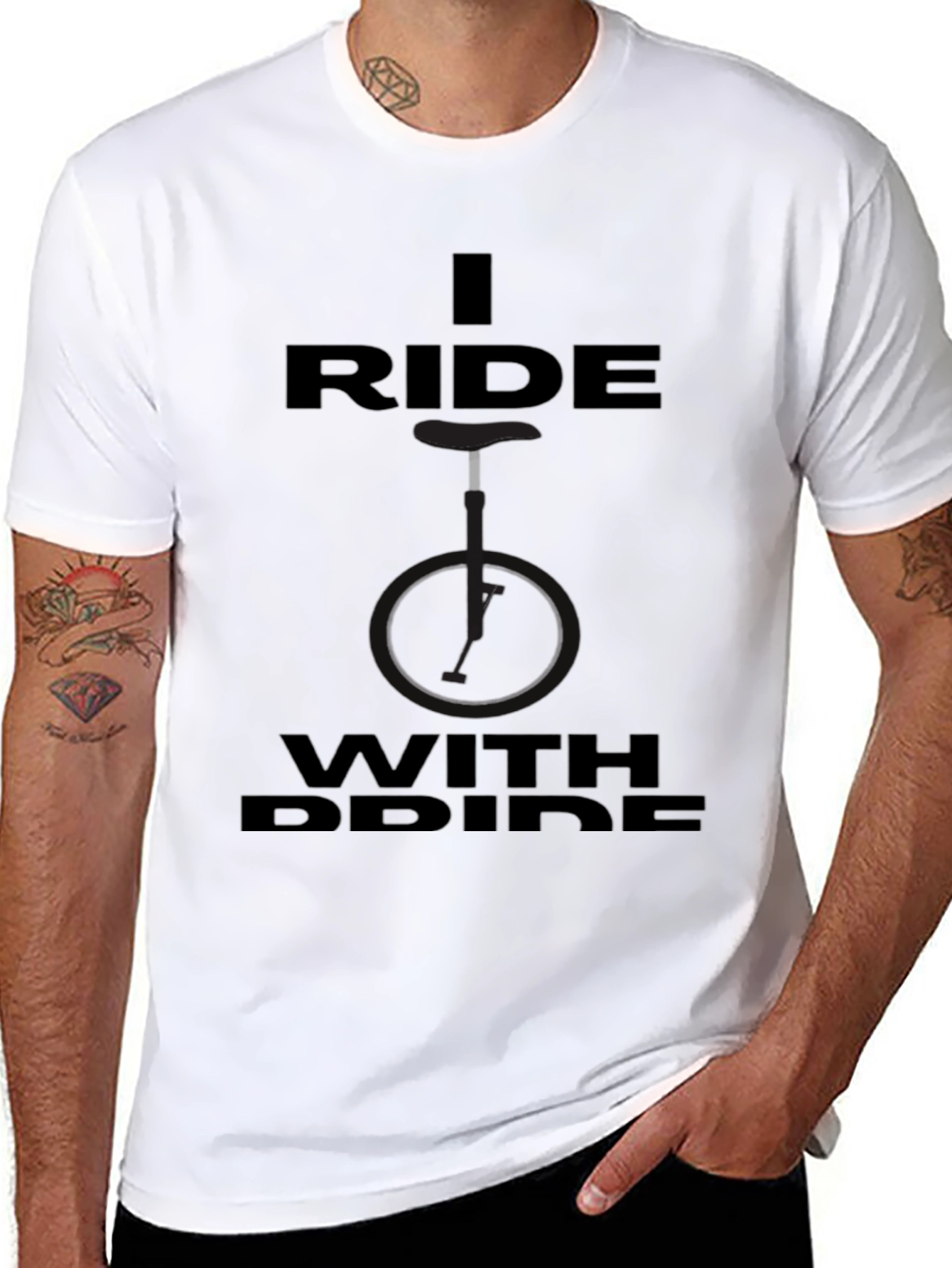 I Ride With Pride Black T-Shirt