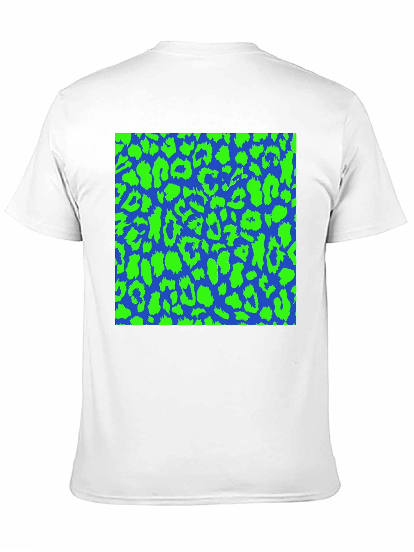 Blue & Green Leopard Print Tee - Bold Style