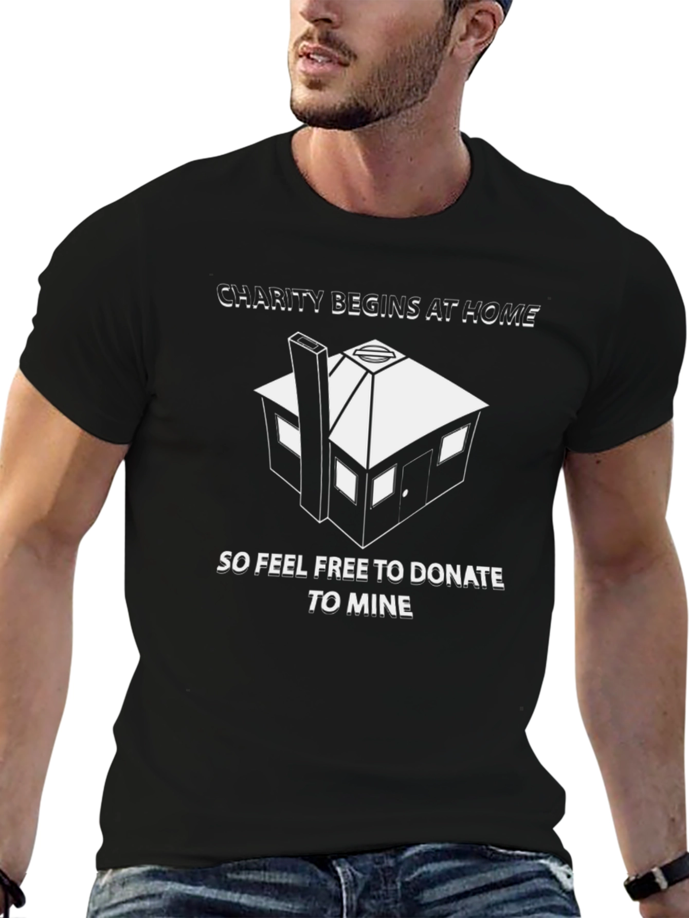 Charity Begins at Home Graphic T-Shirt