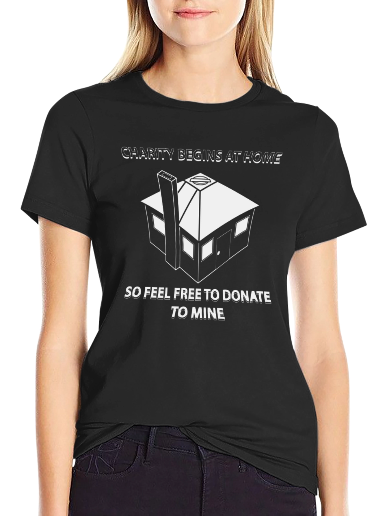Charity Begins at Home Graphic T-Shirt