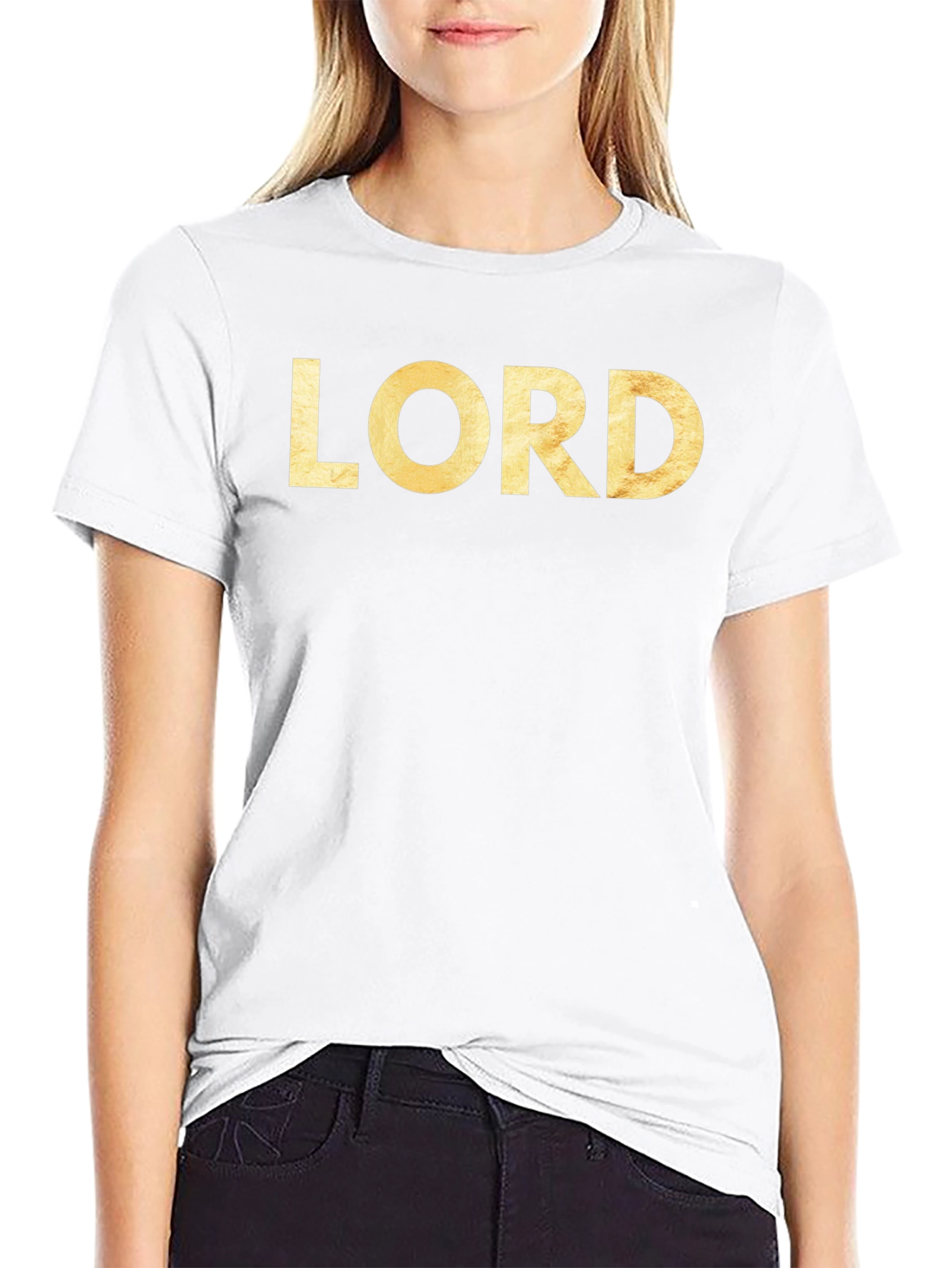 Mens LORD Graphic Print Black T-Shirt