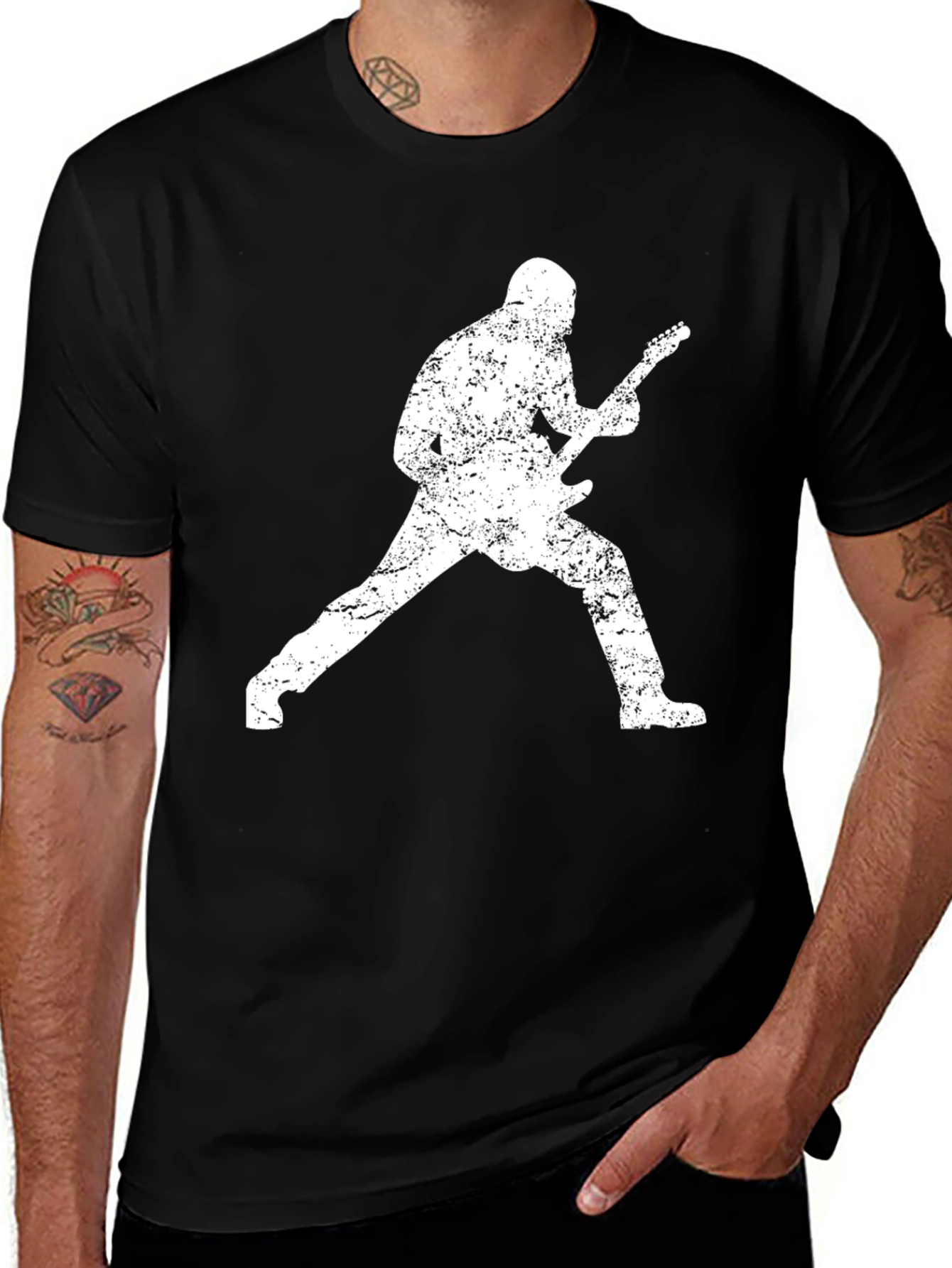 Rockstar Guitar Player Graphic T-Shirt