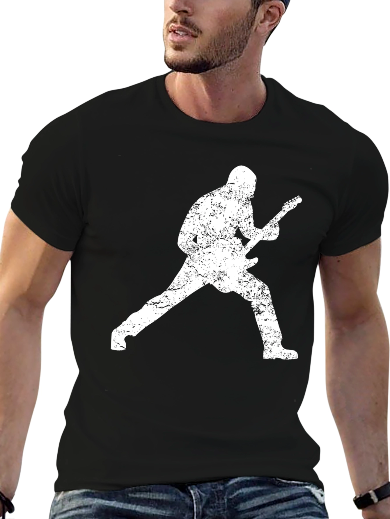 Rockstar Guitar Player Graphic T-Shirt