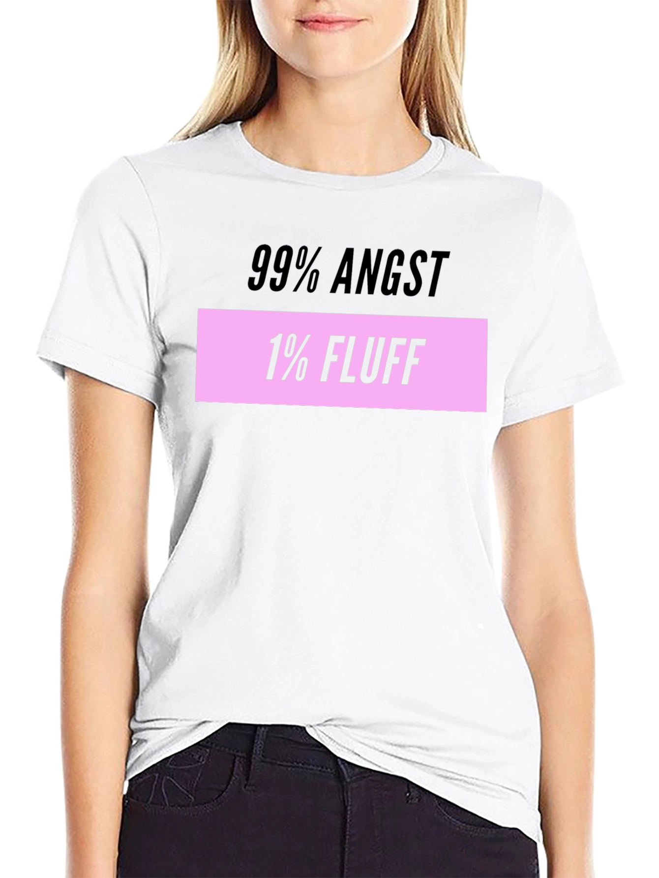 Angst and Fluff T-Shirt Mens Black Tee