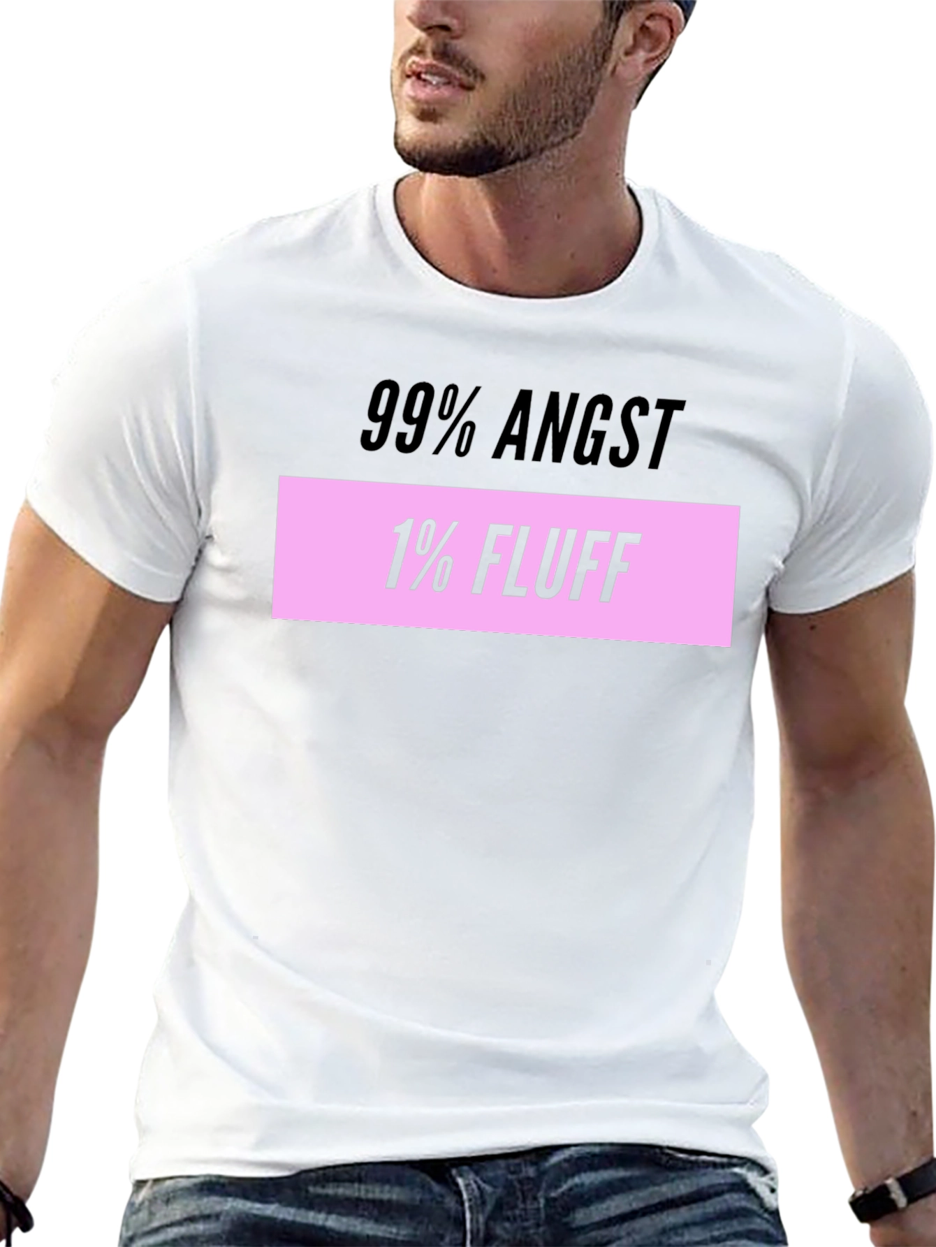 Angst and Fluff T-Shirt Mens Black Tee