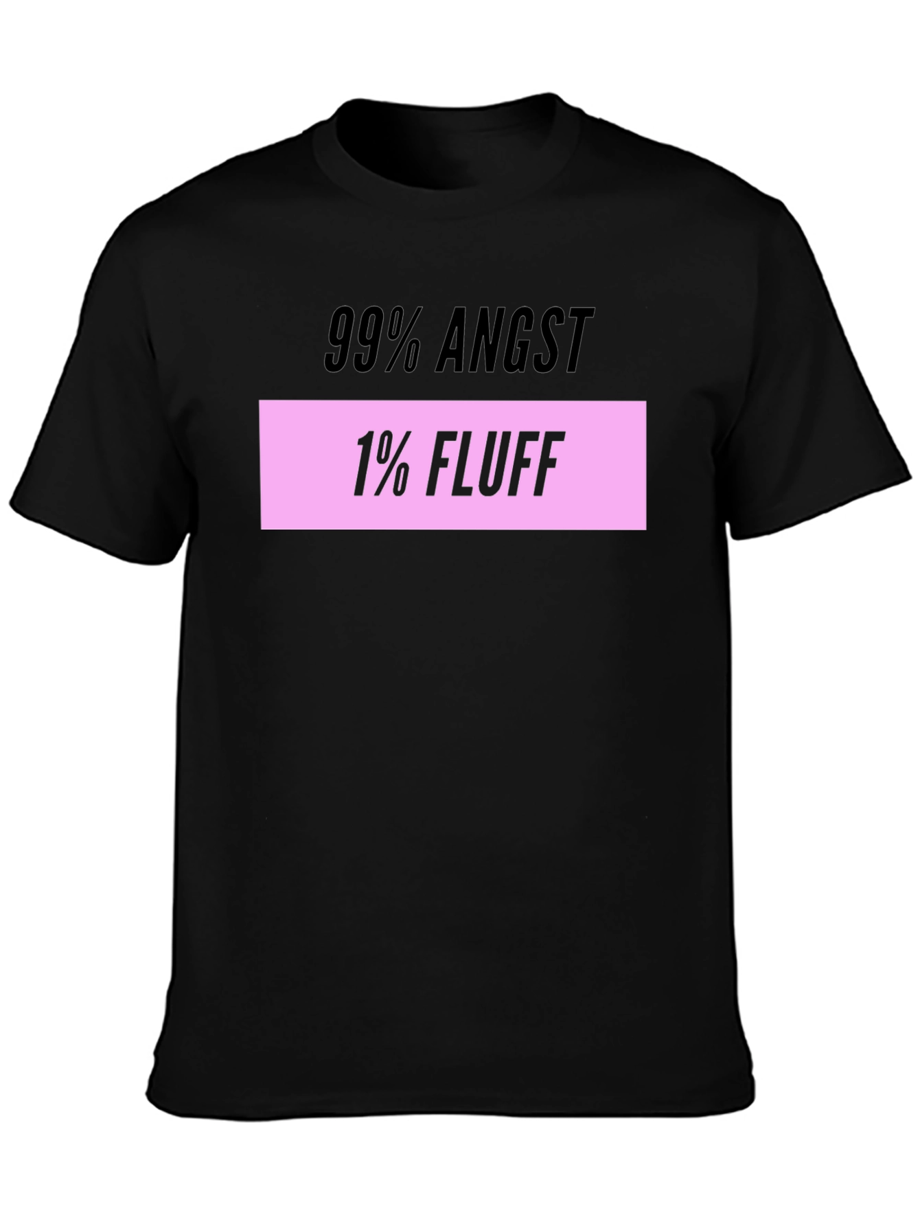 Angst and Fluff T-Shirt Mens Black Tee