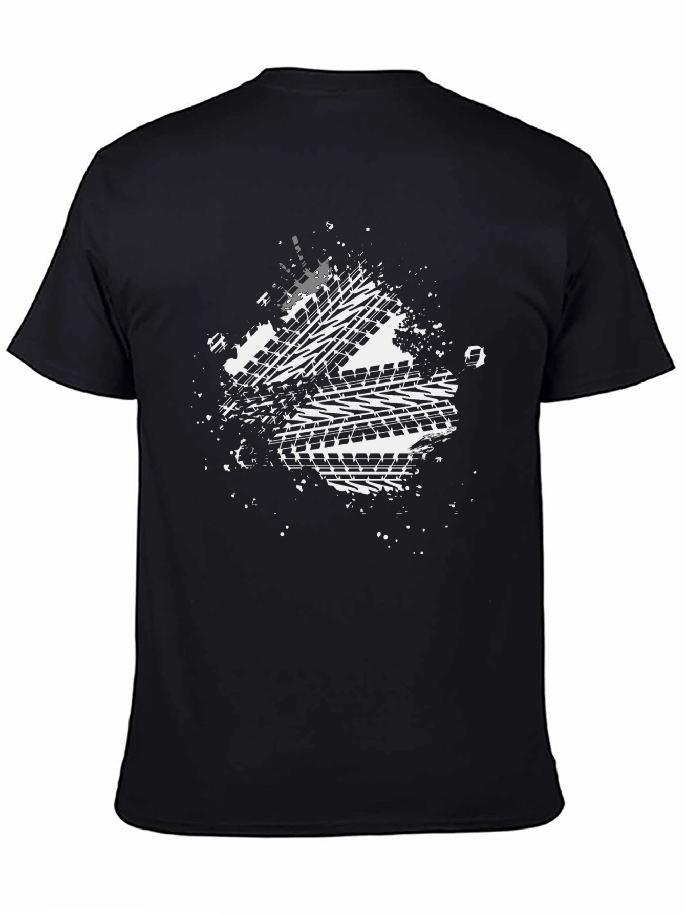 Tire Track Graphic Black T-Shirt
