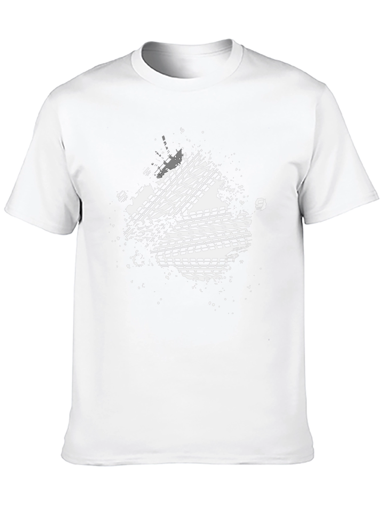 Tire Track Graphic Black T-Shirt