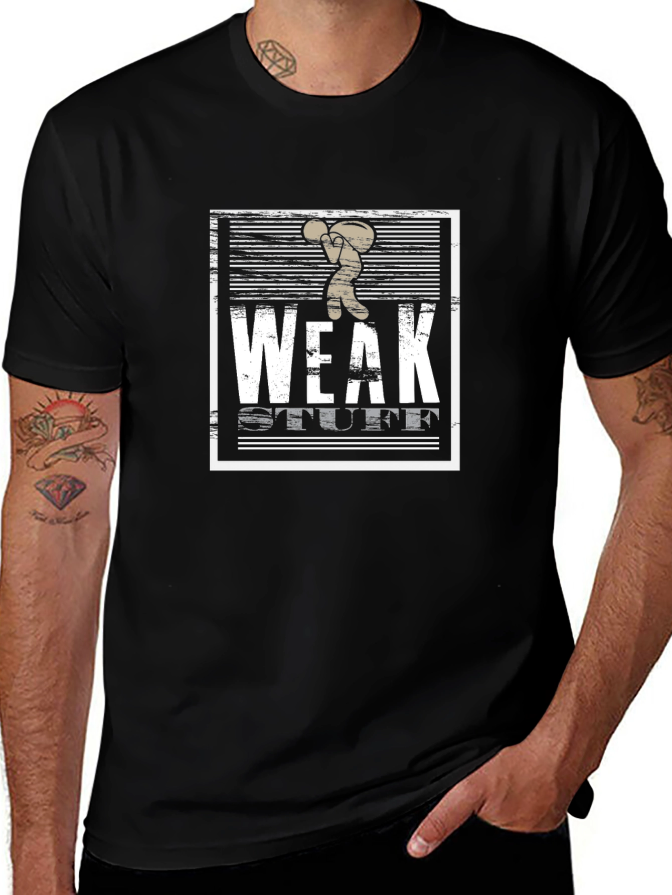 Weak Stuff Graphic T-Shirt - Black Cotton Tee
