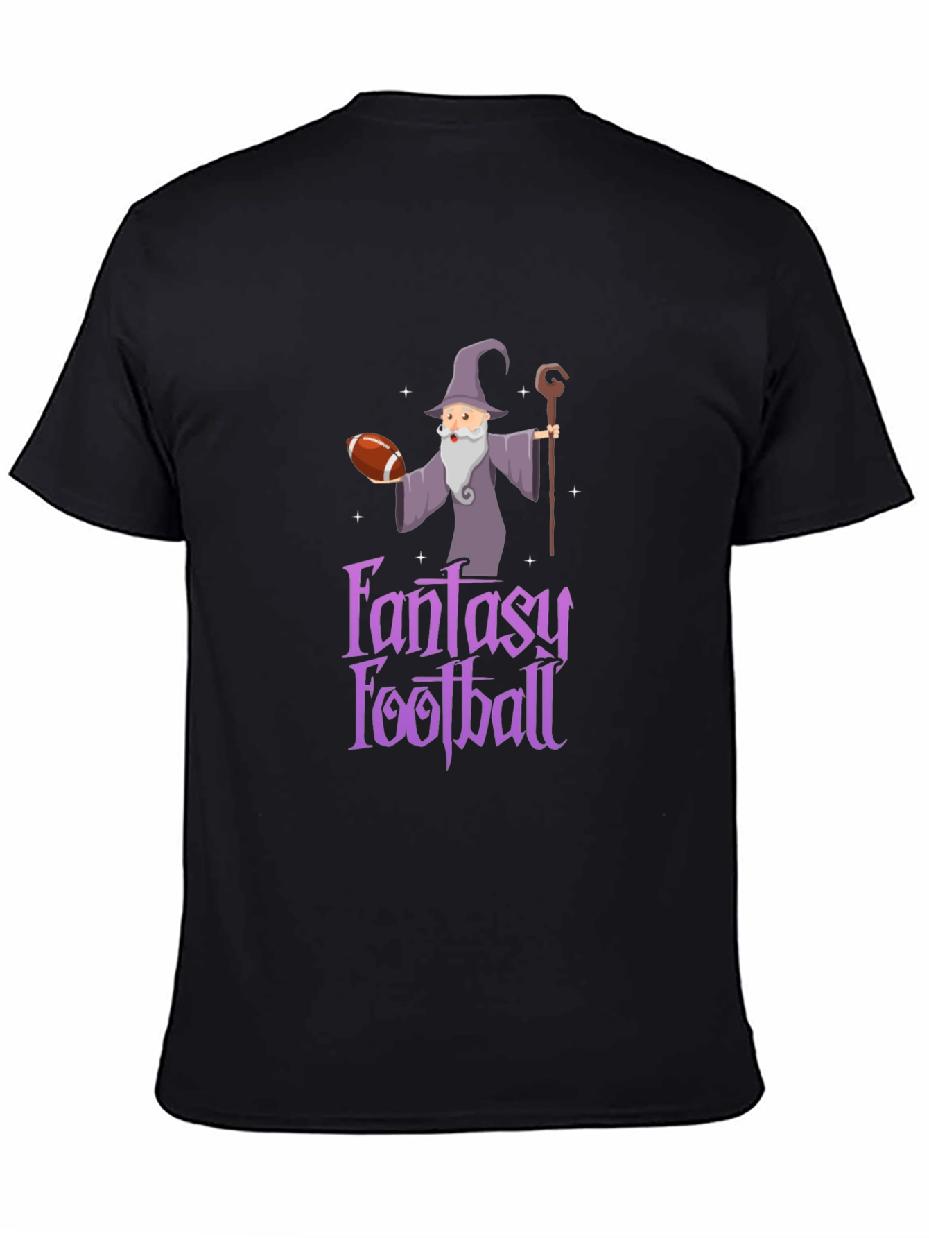 Fantasy Football Wizard Graphic Tee - Black