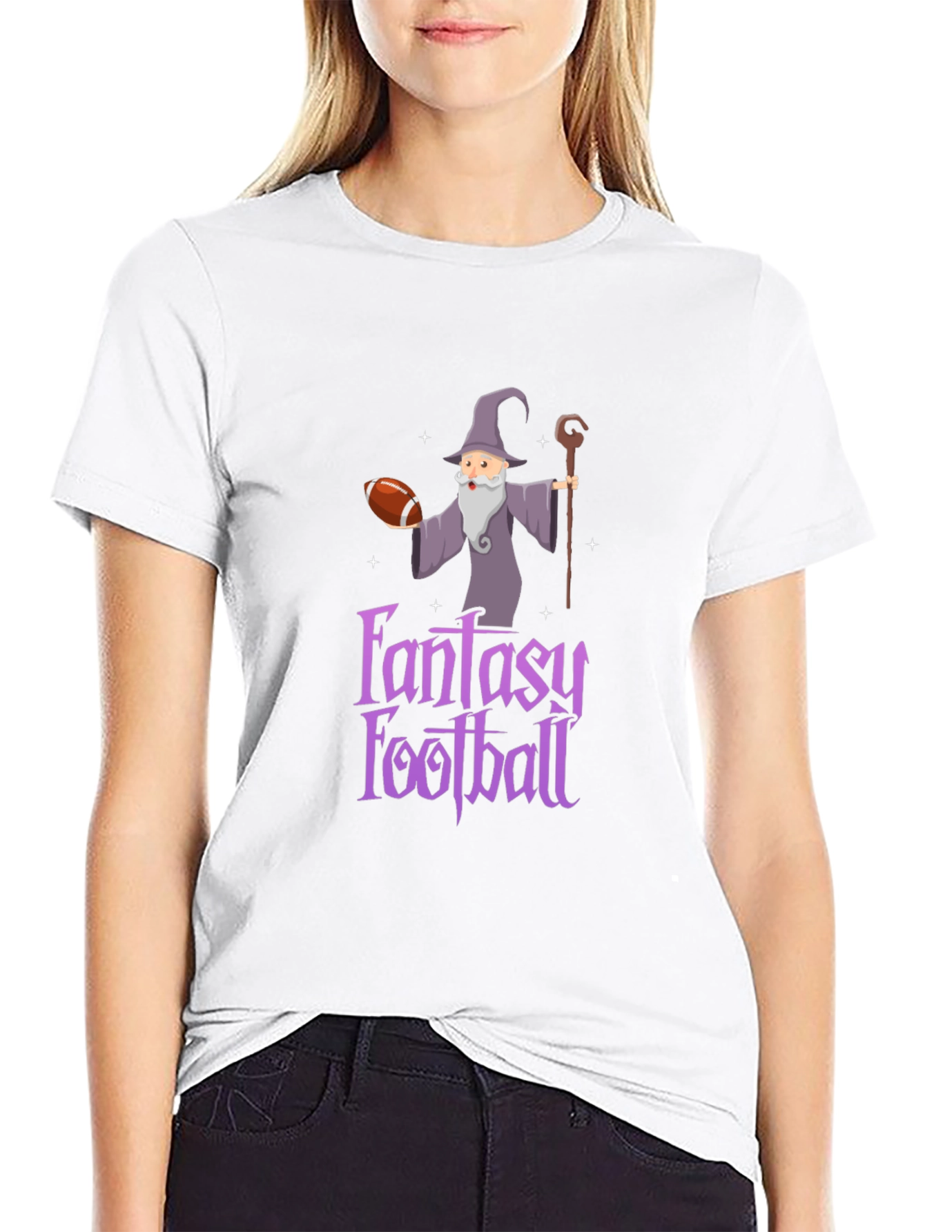 Fantasy Football Wizard Graphic Tee - Black