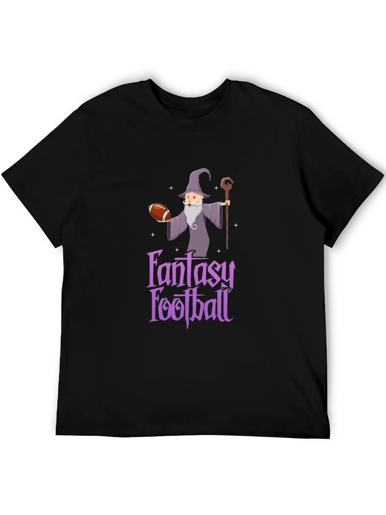 Fantasy Football Wizard Graphic Tee - Black