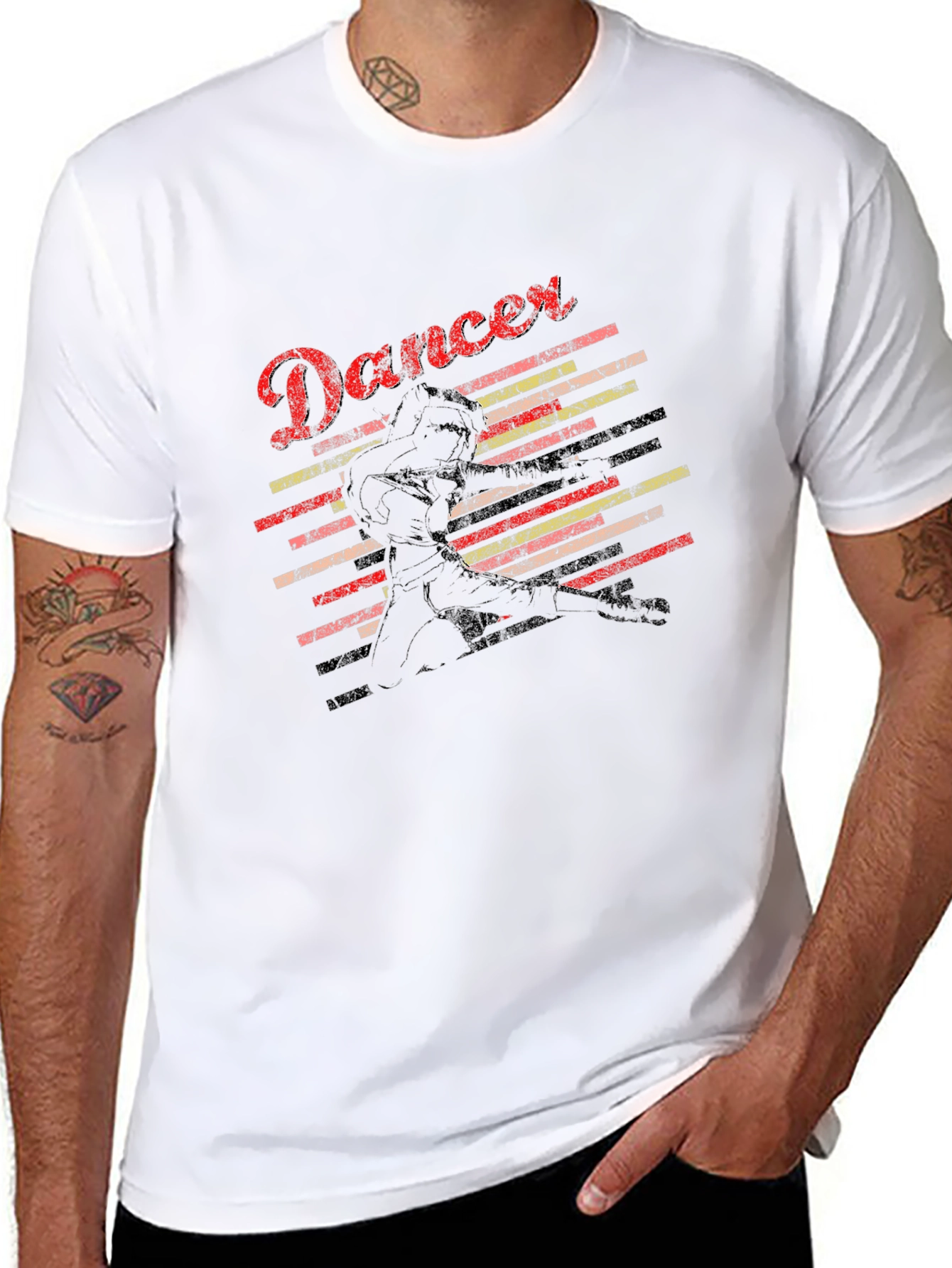 Retro Dancer Graphic Tee - Black