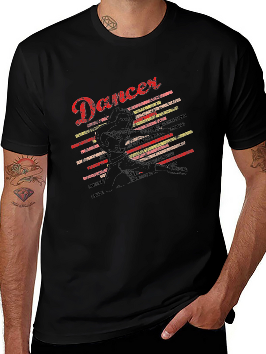 Retro Dancer Graphic Tee - Black