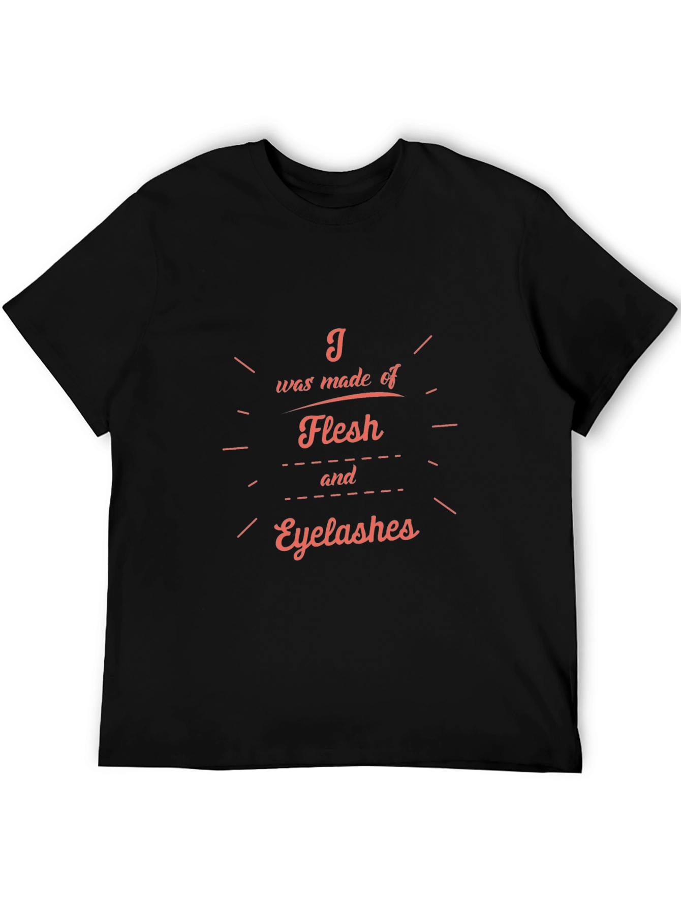 Flesh & Eyelashes Graphic Black T-Shirt