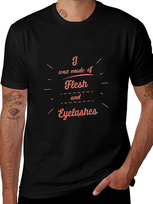 Flesh & Eyelashes Graphic Black T-Shirt