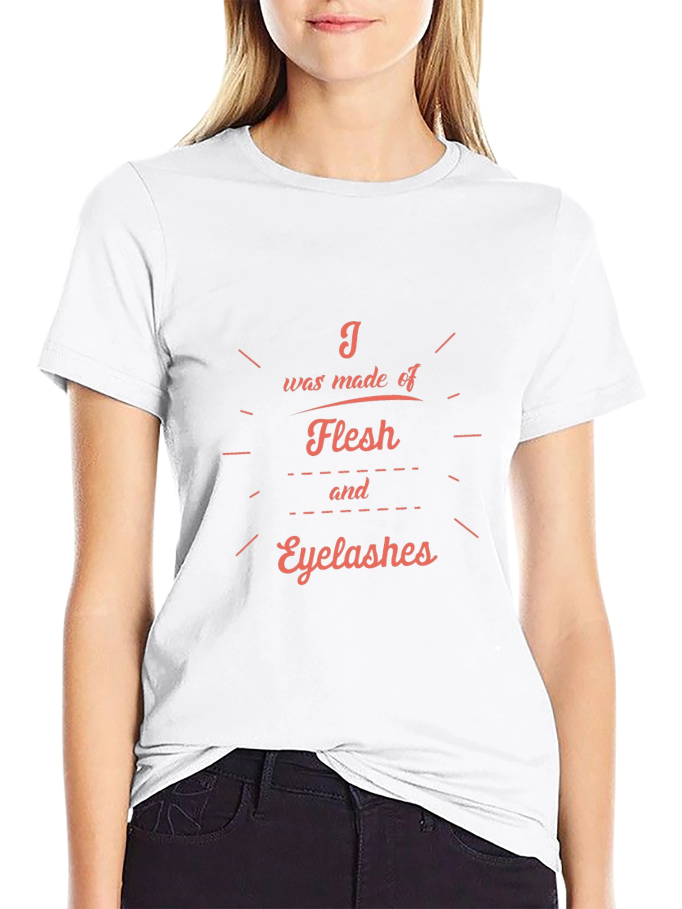 Flesh & Eyelashes Graphic Black T-Shirt
