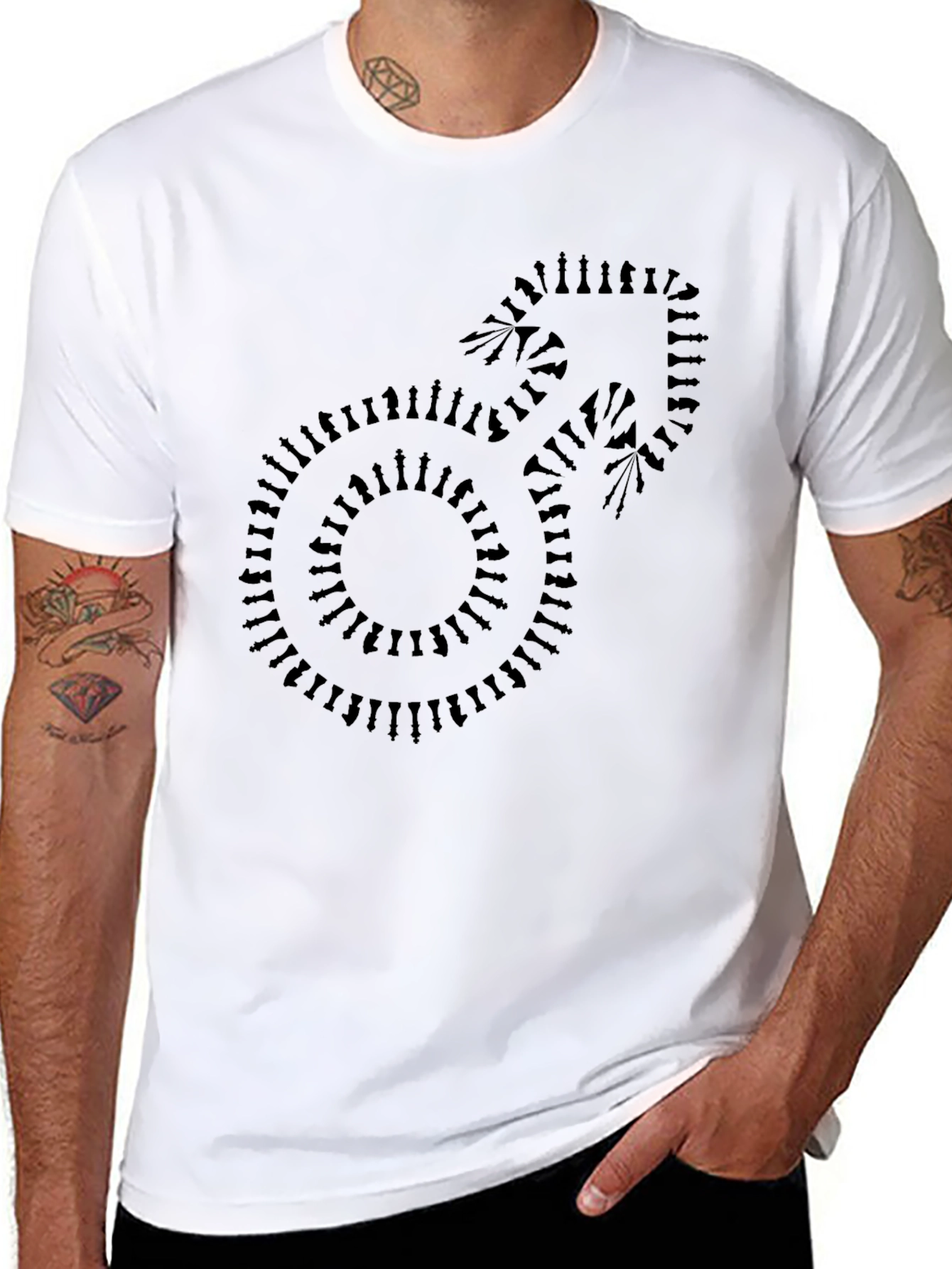 Chess Piece Symbol Black T-Shirt
