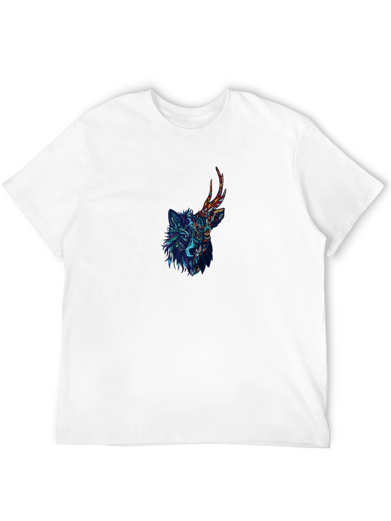 Wolf Deer Fusion Graphic Tee - Unique Design