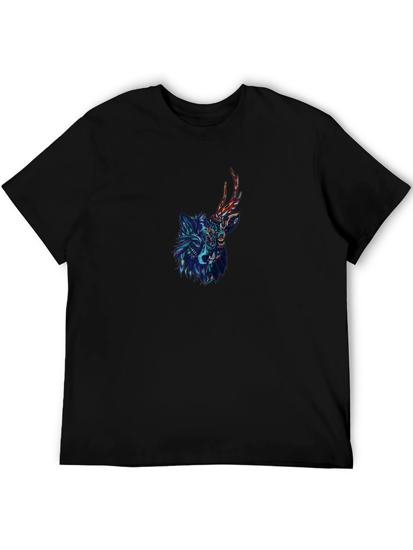 Wolf Deer Fusion Graphic Tee - Unique Design