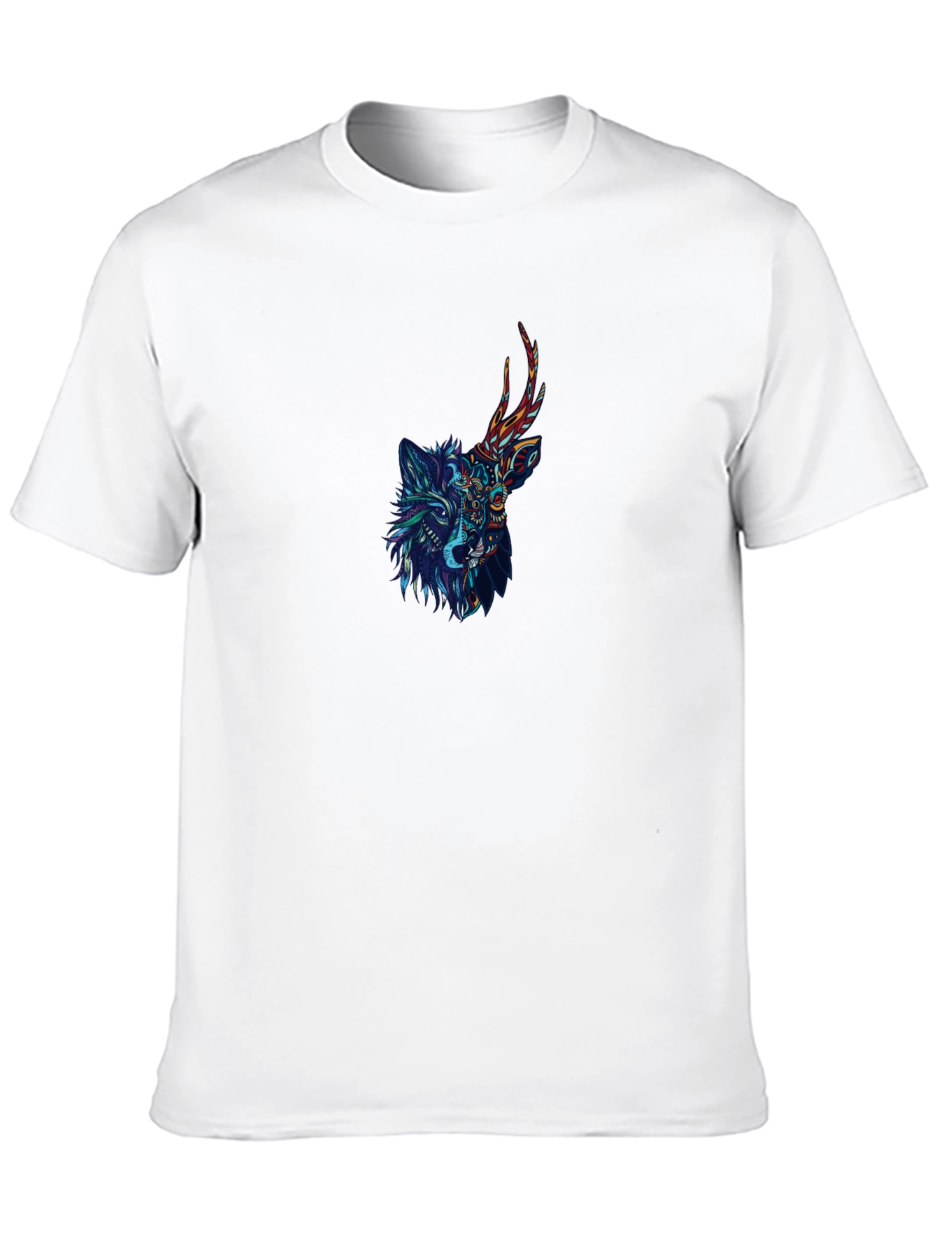 Wolf Deer Fusion Graphic Tee - Unique Design