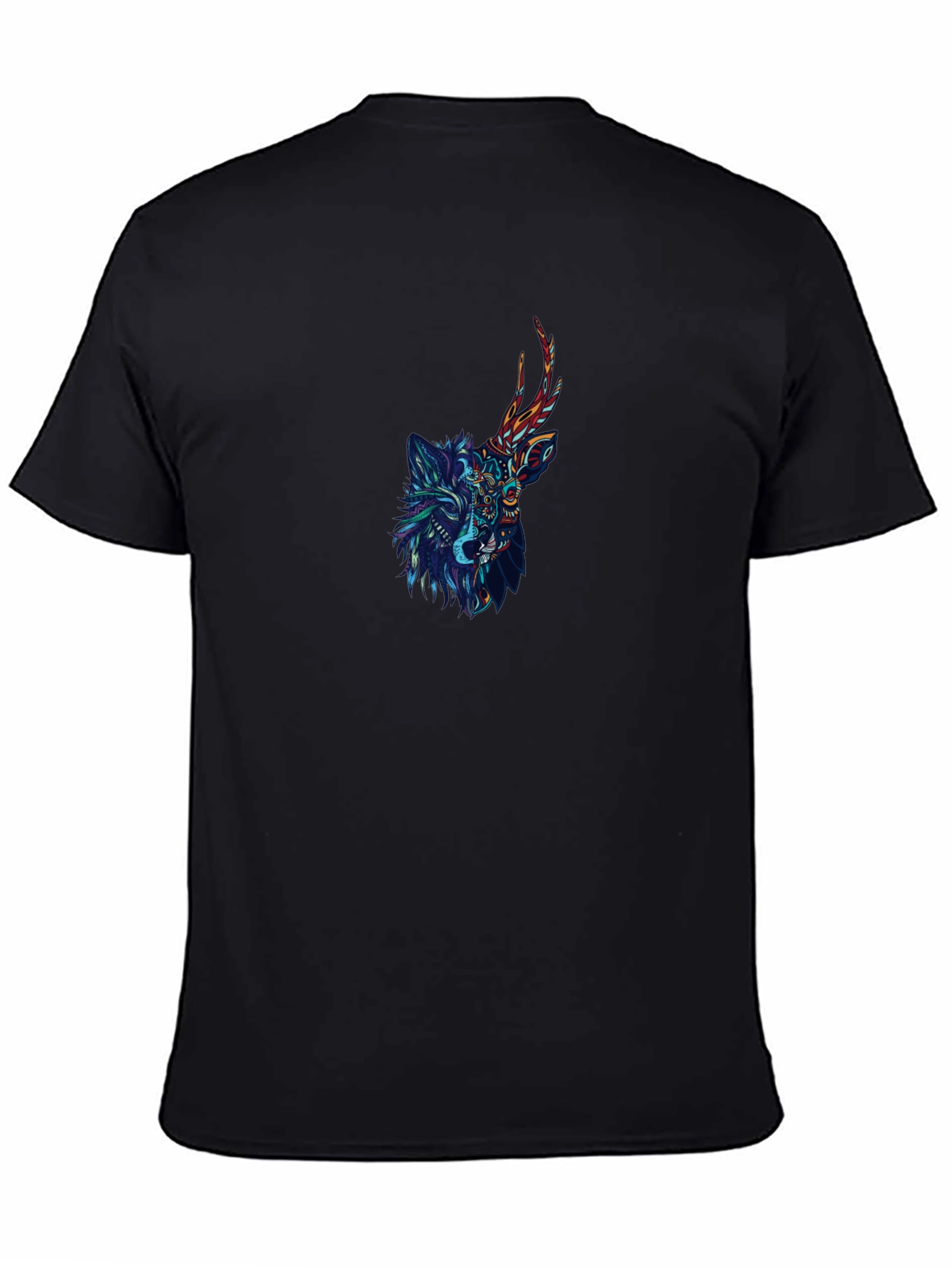 Wolf Deer Fusion Graphic Tee - Unique Design