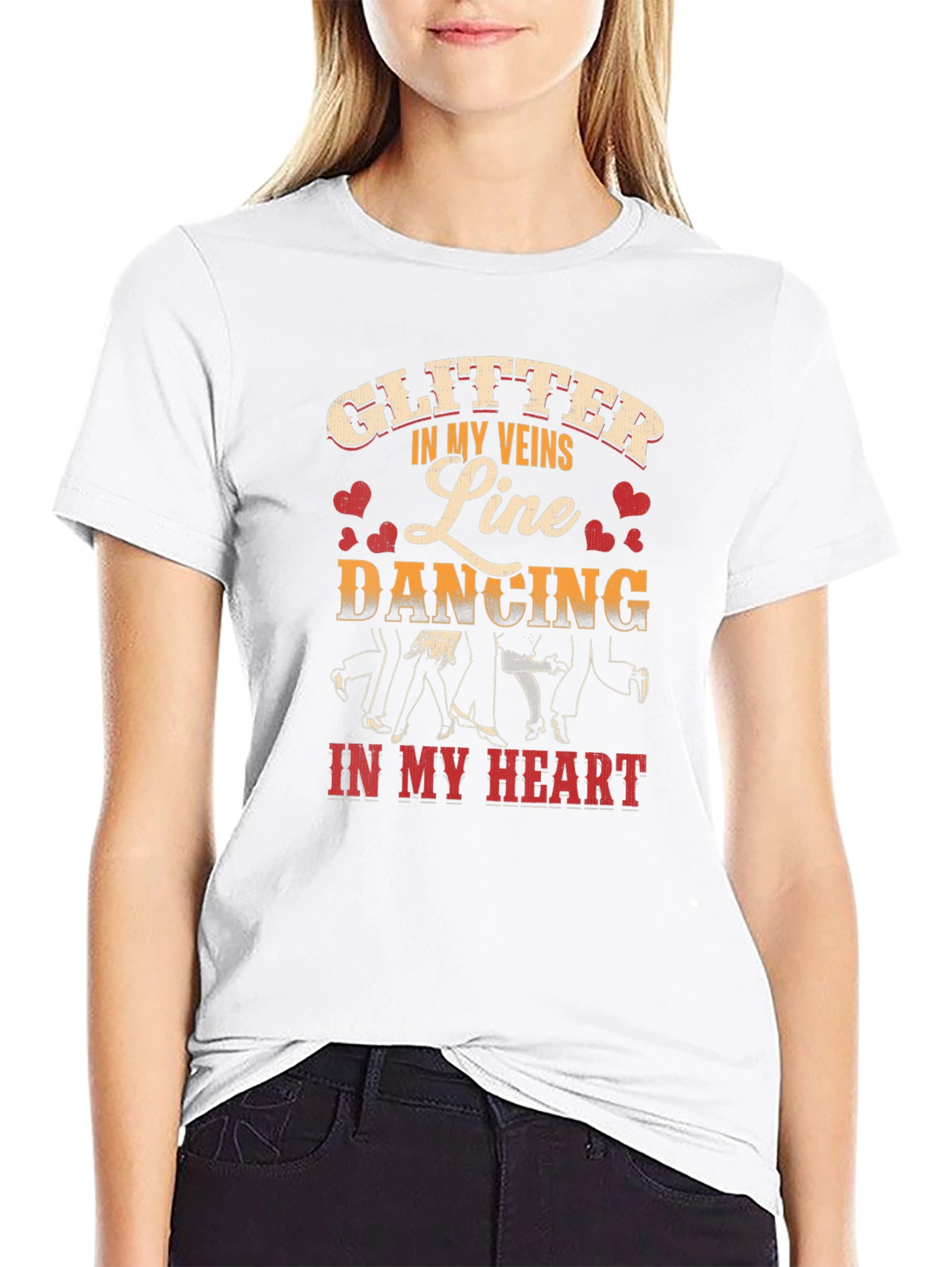 Line Dancing Glitter T-Shirt