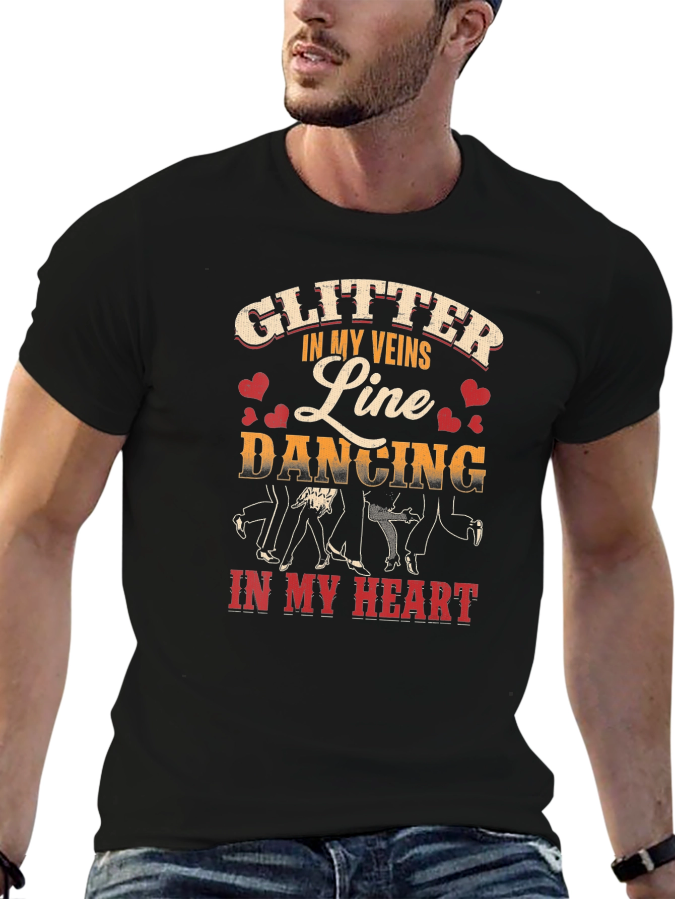 Line Dancing Glitter T-Shirt