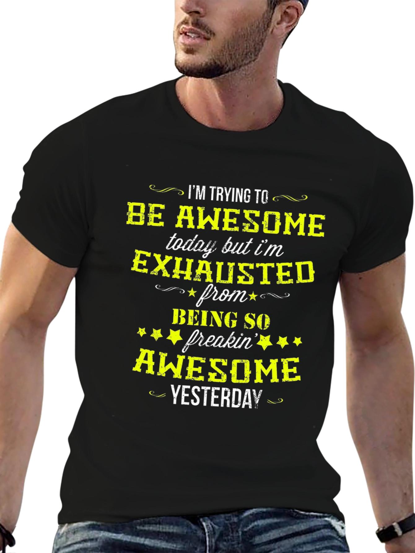 Awesome Yesterday Mens Graphic T-Shirt