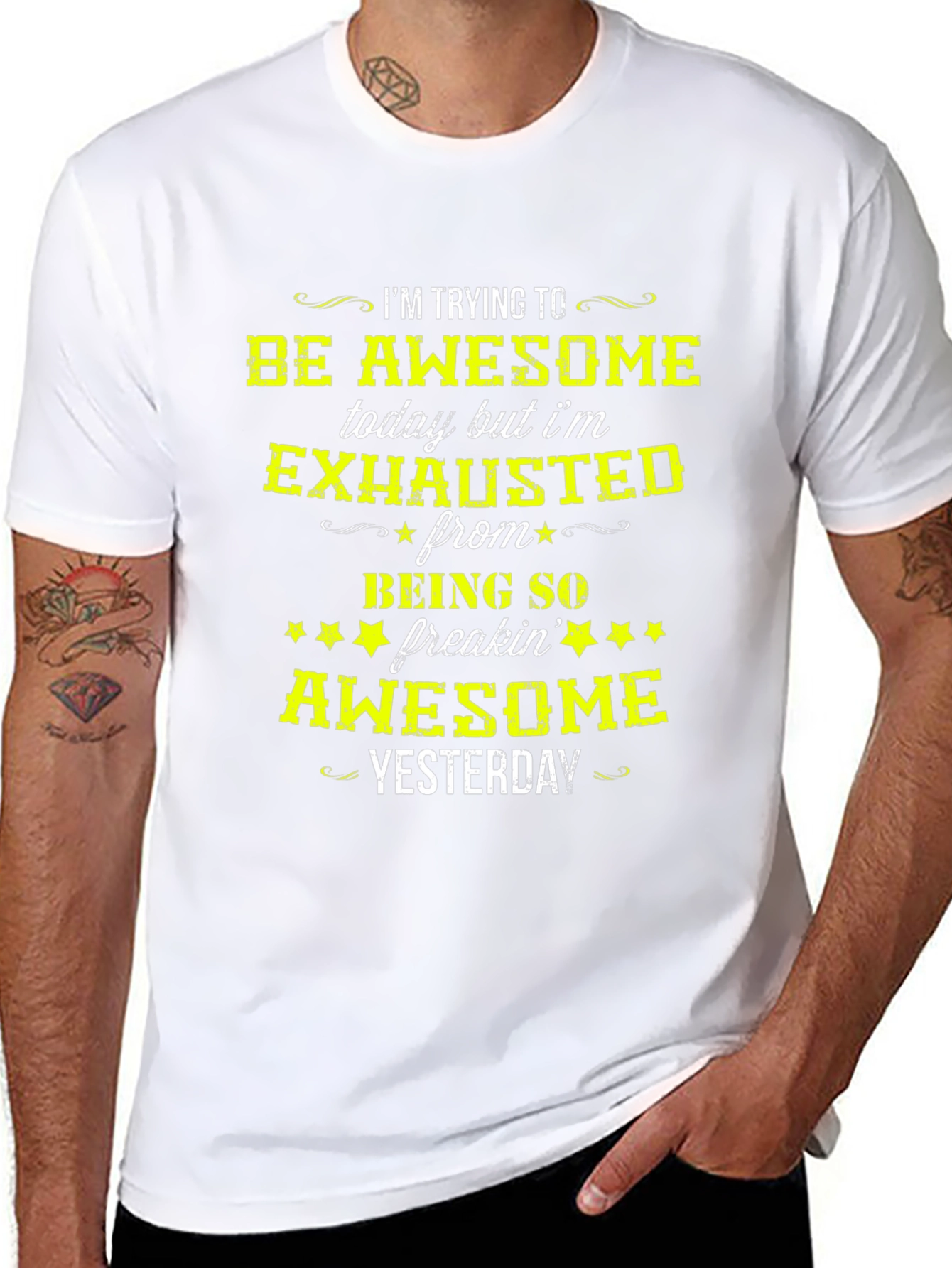 Awesome Yesterday Mens Graphic T-Shirt