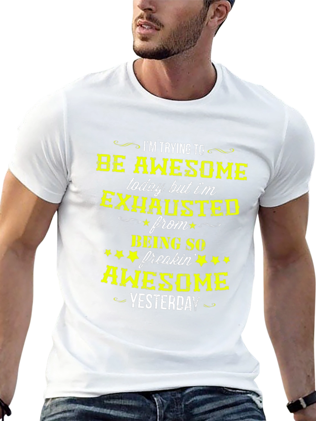 Awesome Yesterday Mens Graphic T-Shirt
