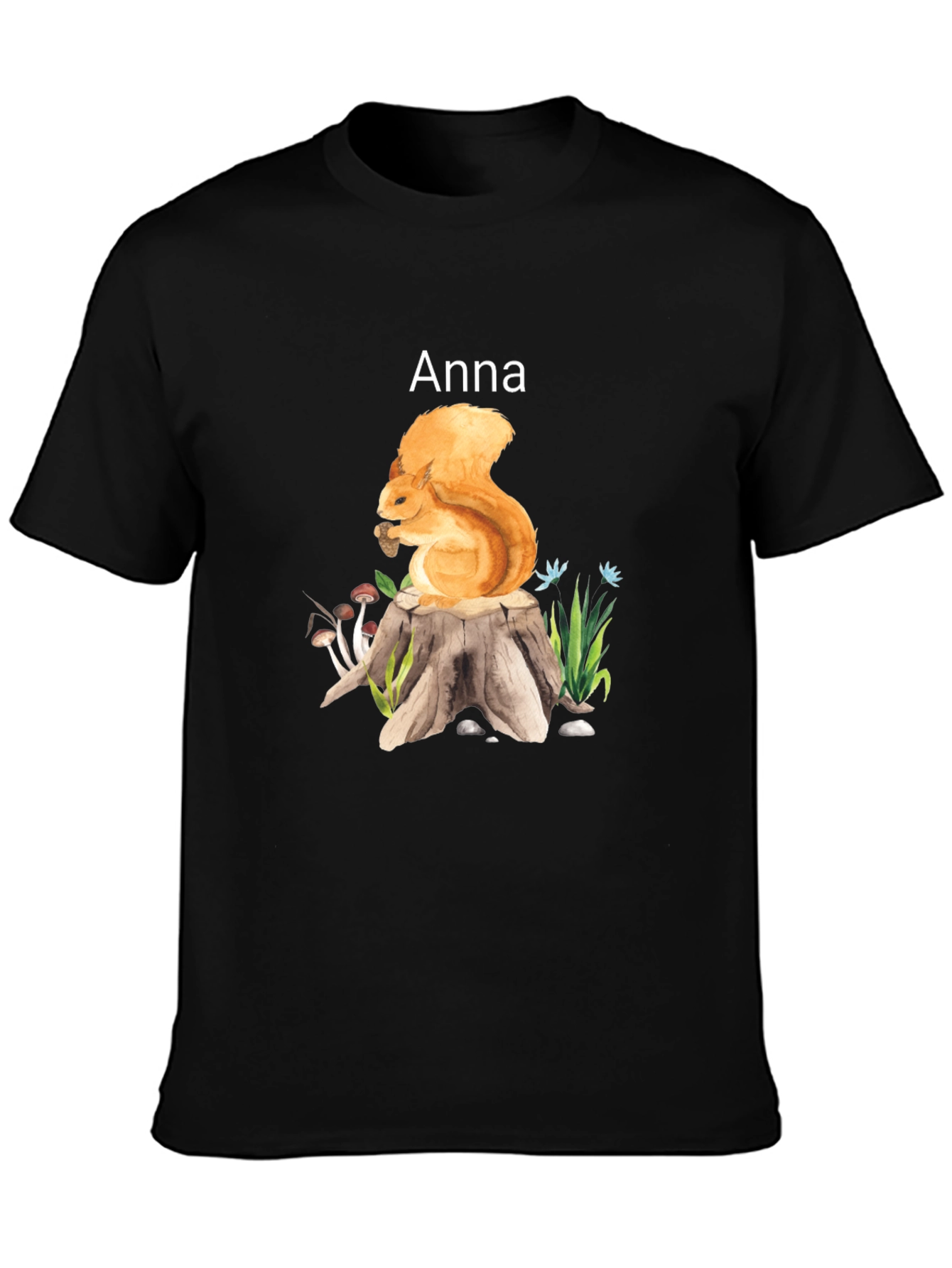 Squirrel on Stump Graphic Tee - Anna